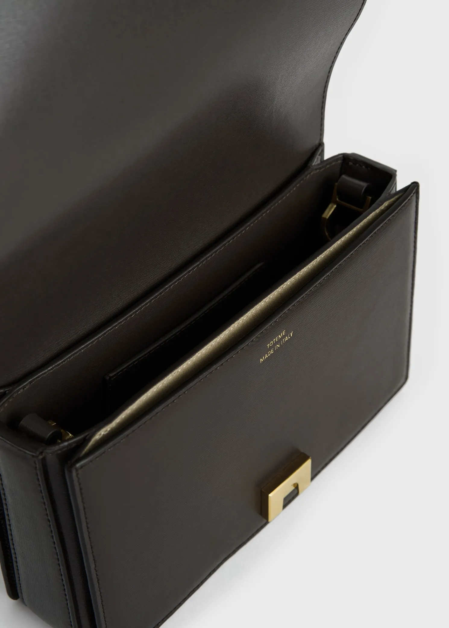 Mini T-Flap leather bag bark