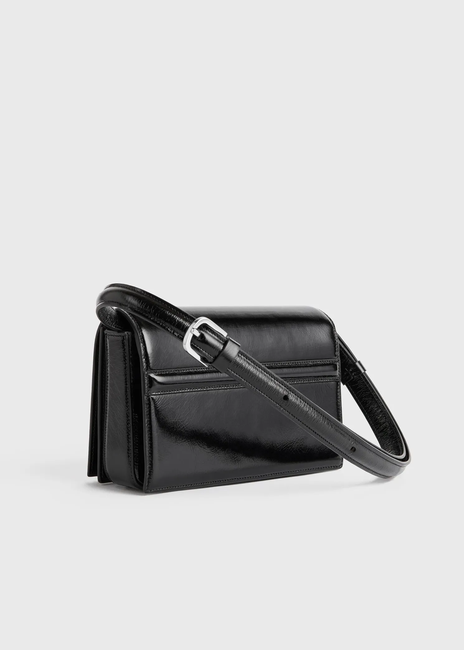 Mini T-Flap Naplack bag black