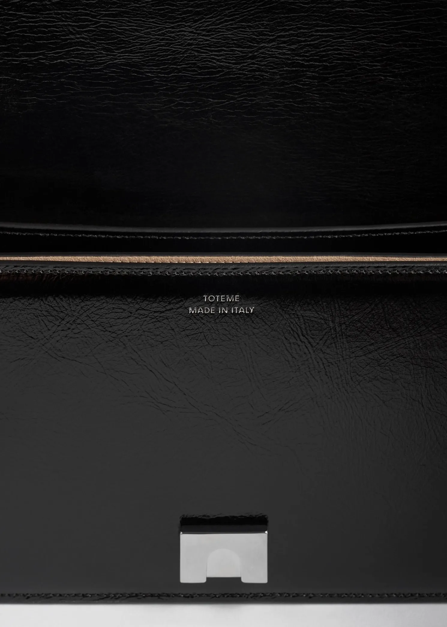 Mini T-Flap Naplack bag black