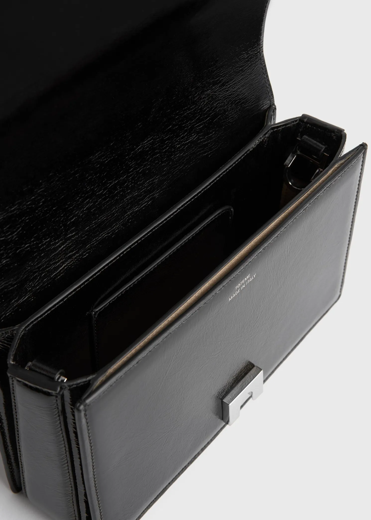 Mini T-Flap Naplack bag black