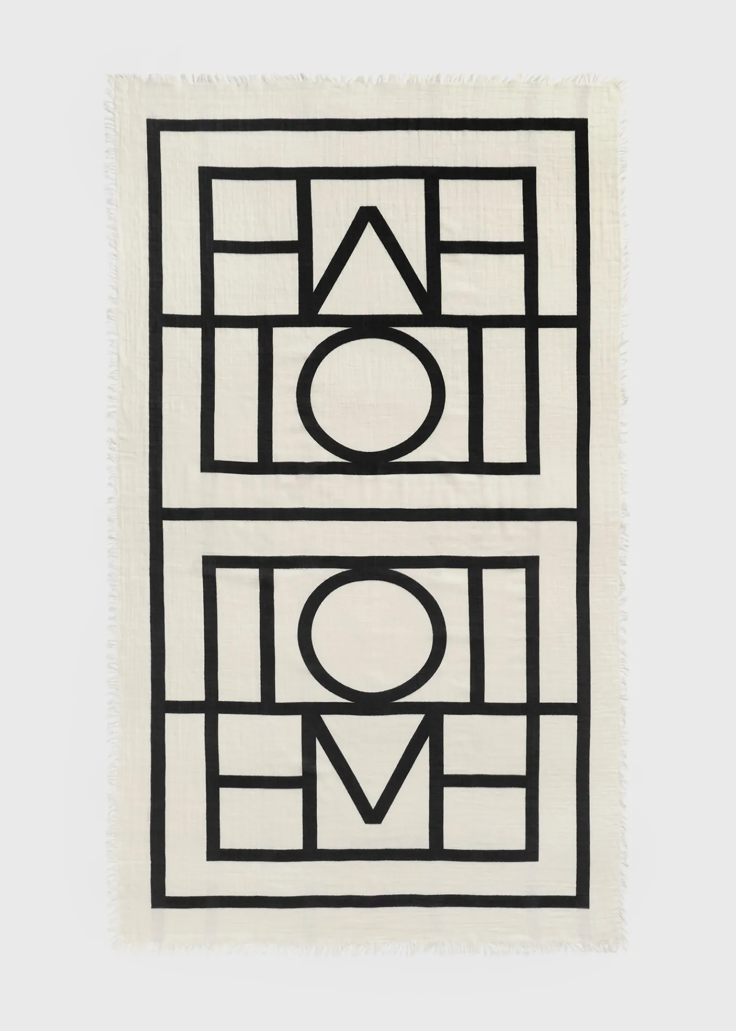 Monogram beach sarong ecru/black