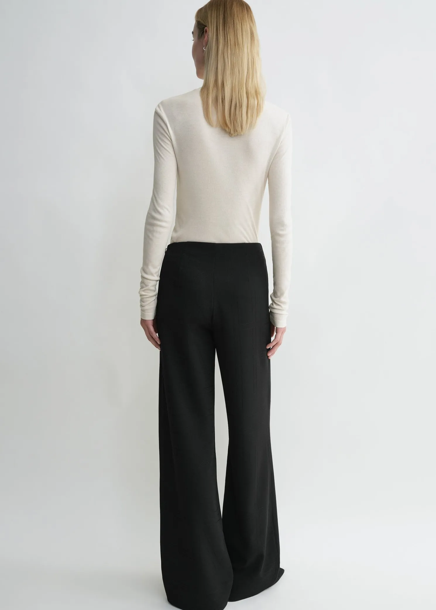 Monogram cady trousers black