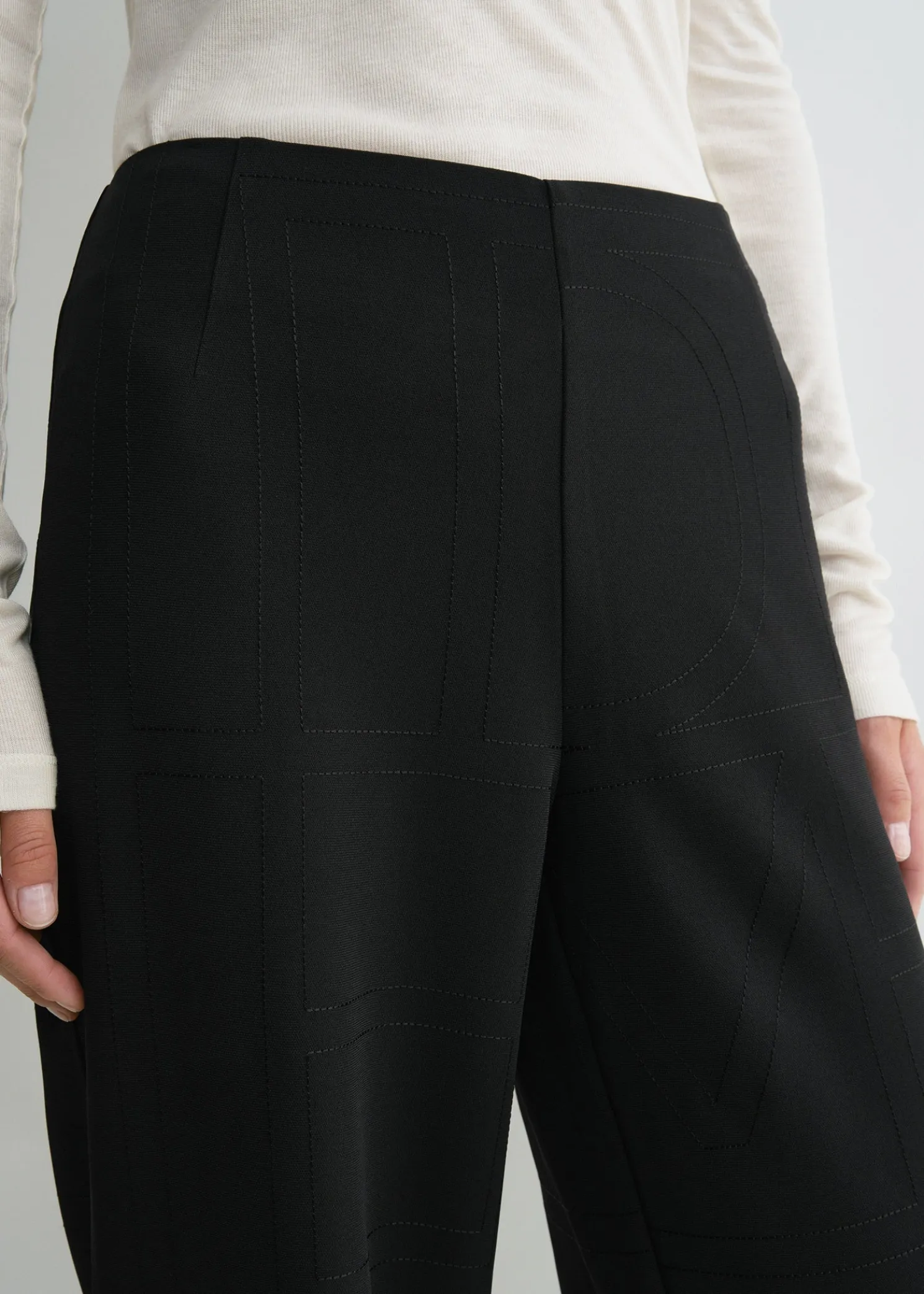 Monogram cady trousers black