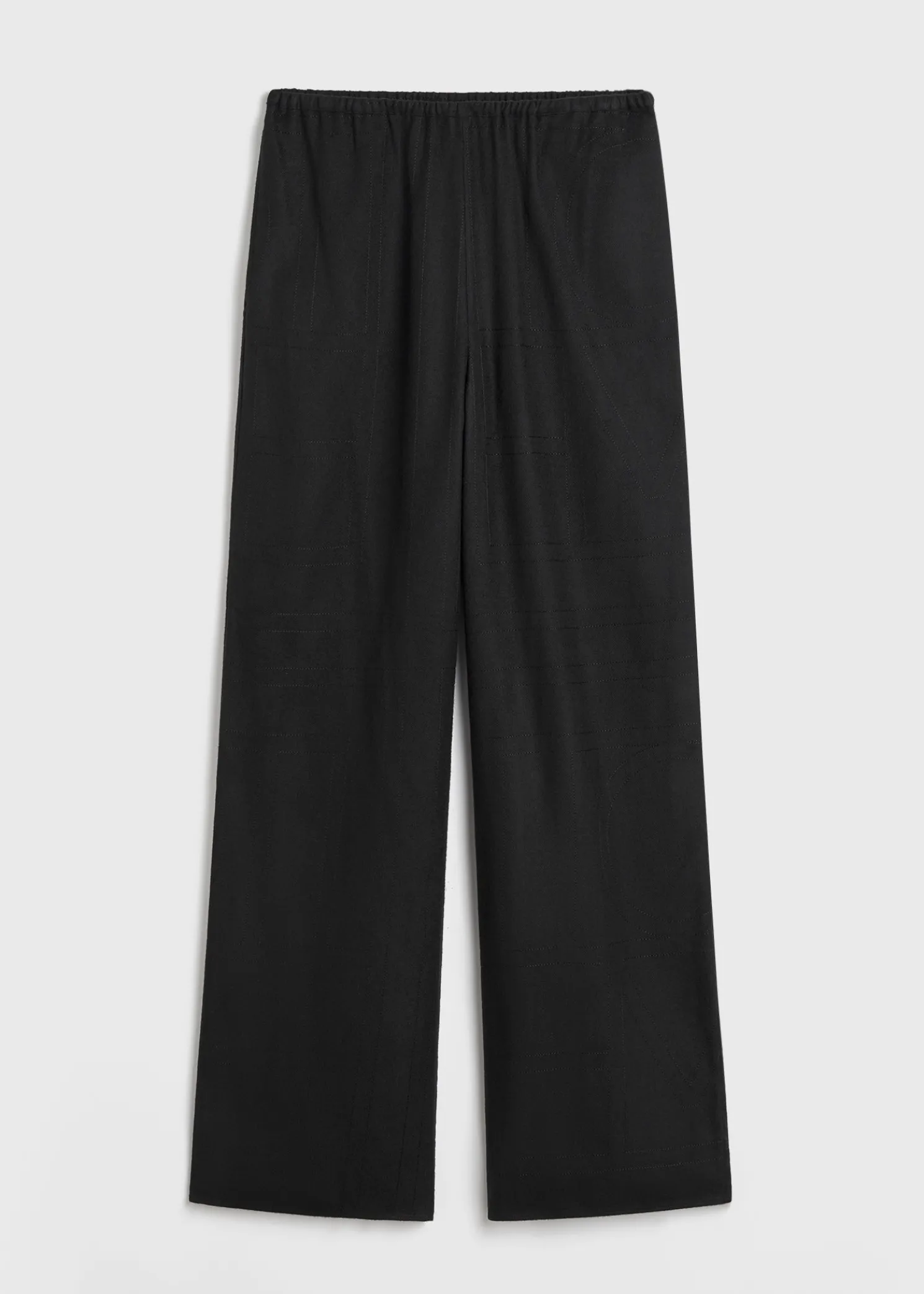 Monogram flannel pj bottoms black