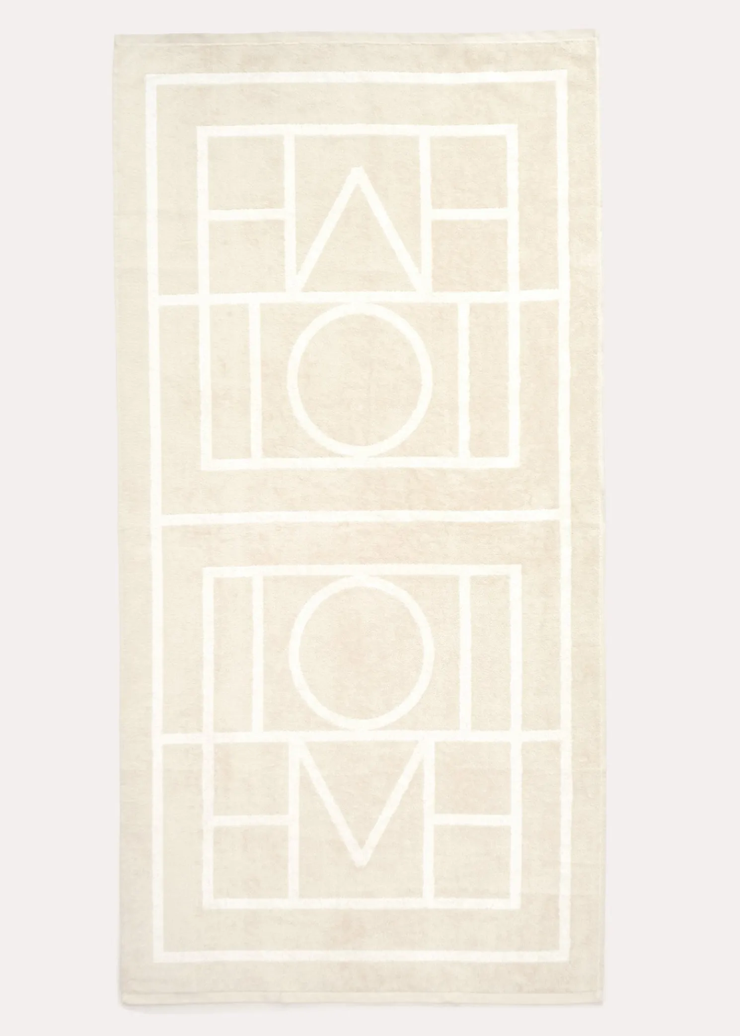 Monogram jacquard beach towel sand
