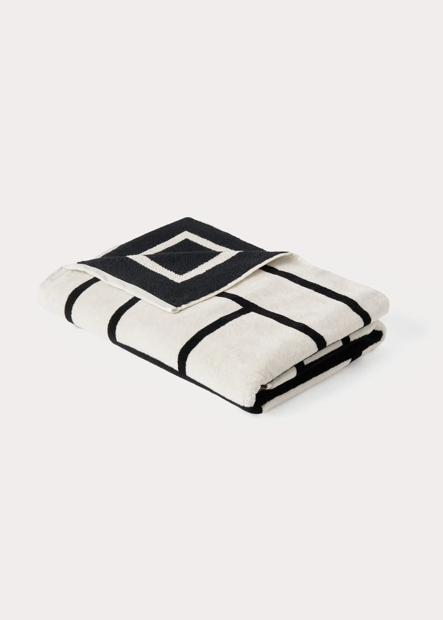 Monogram jacquard beach towel tofu