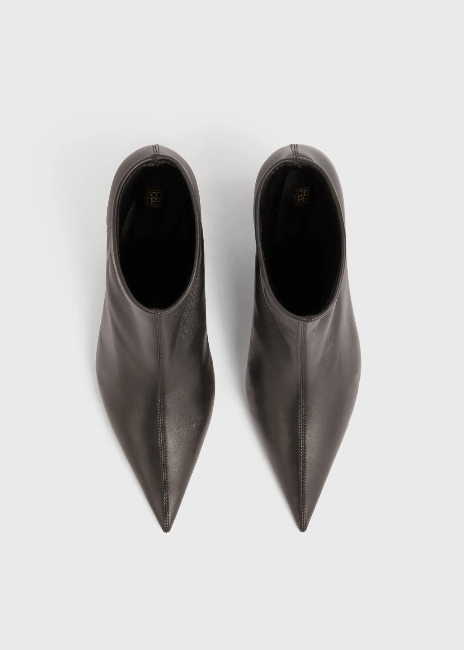 Nappa heeled sock boots bark