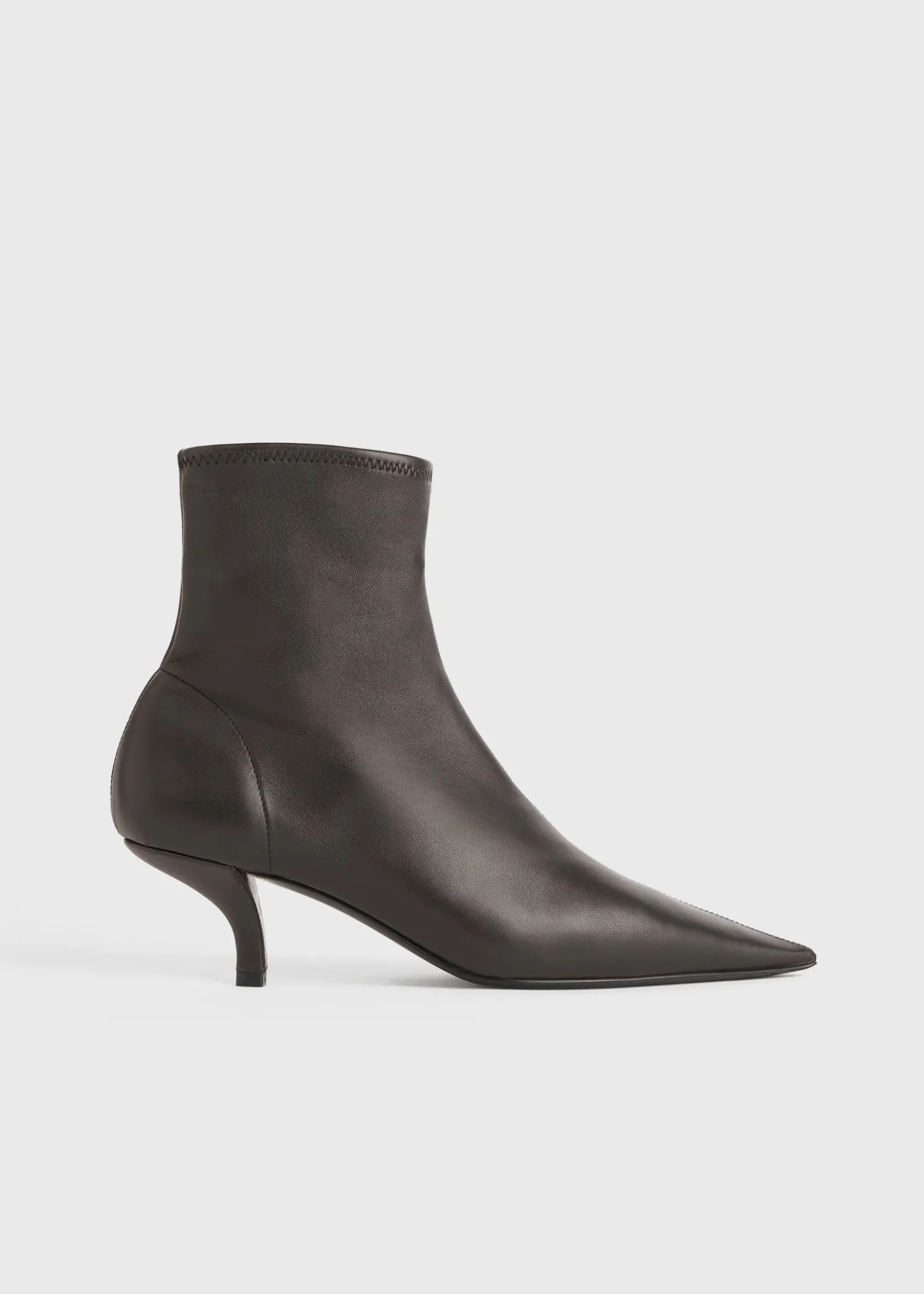 Nappa heeled sock boots bark