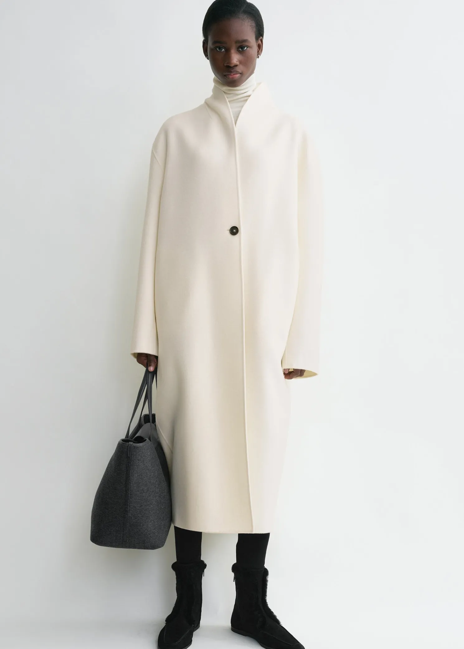 Overlay doublé coat winter white