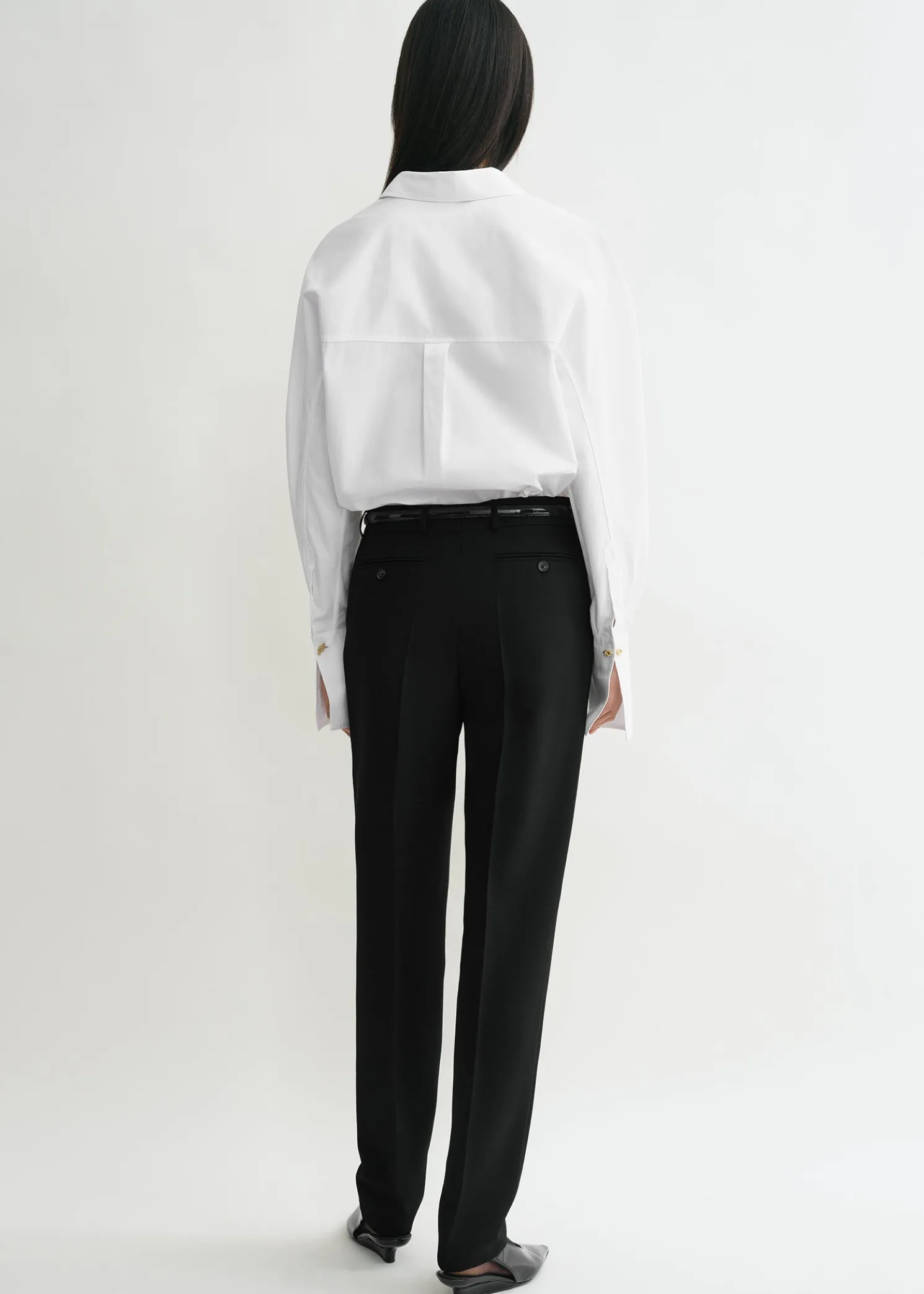 Oversized tuxedo shirt white