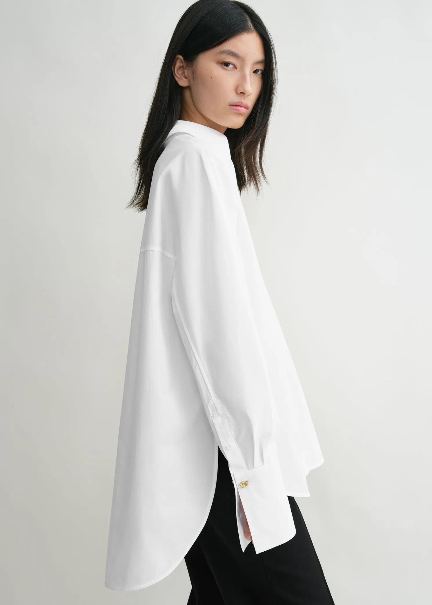 Oversized tuxedo shirt white