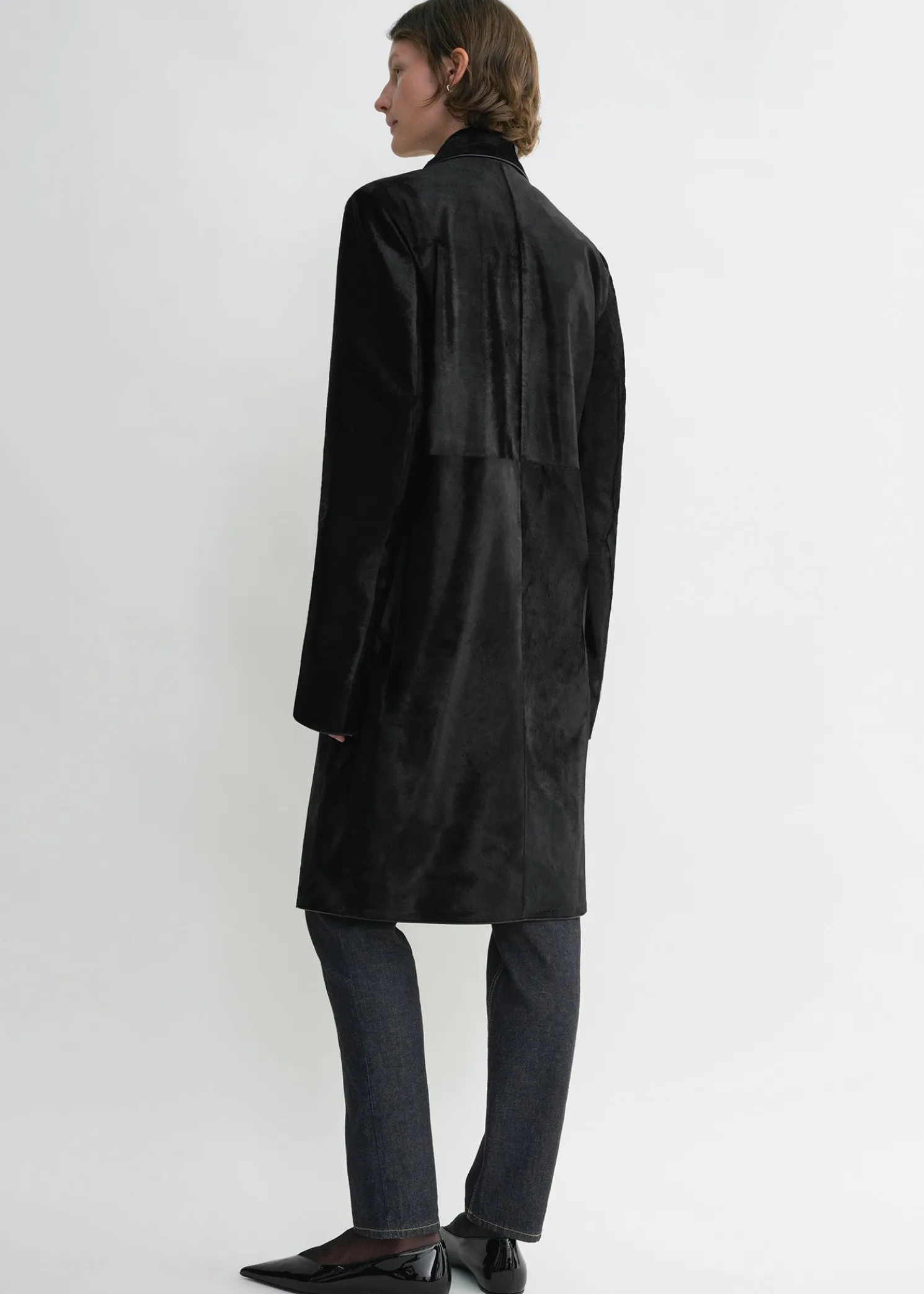 Pony hair coat black