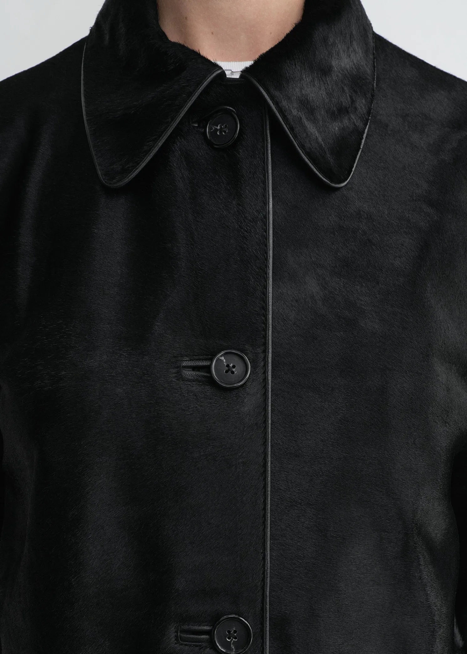 Pony hair coat black