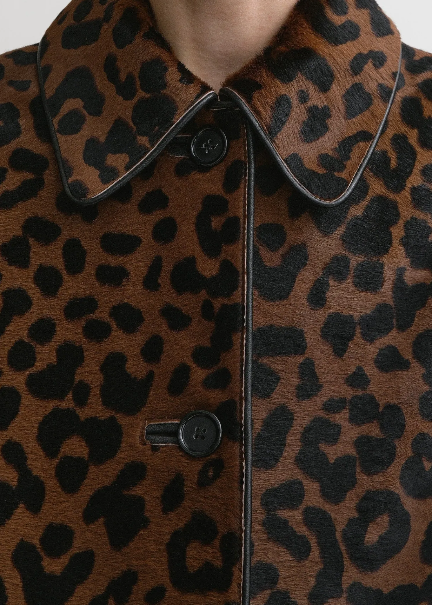 Pony hair coat leopard
