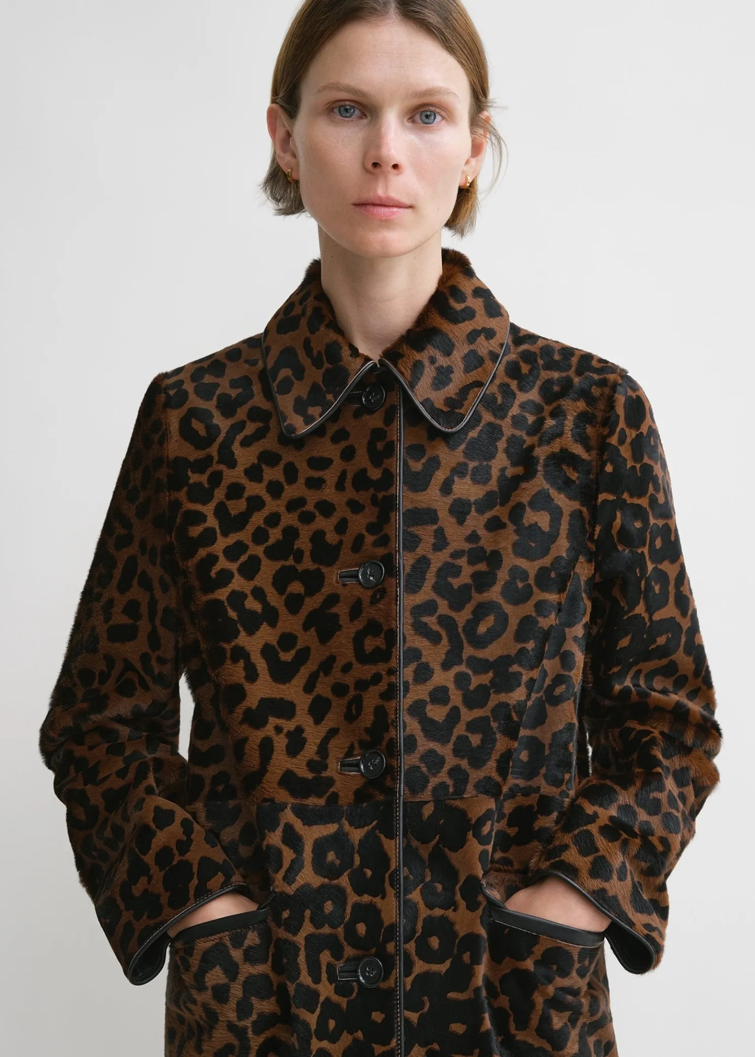 Pony hair coat leopard