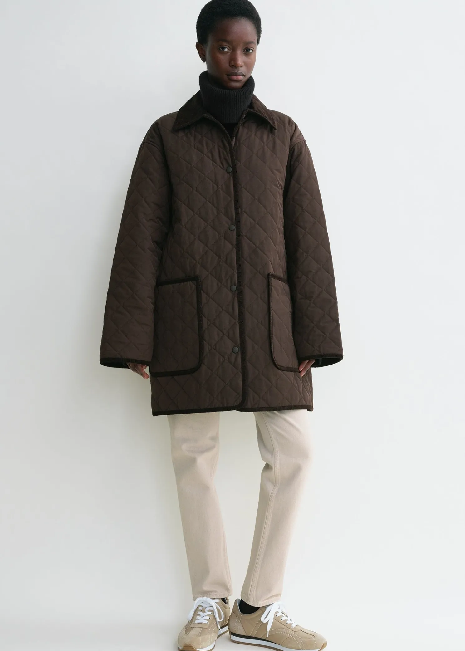 Quilted barn jacket espresso