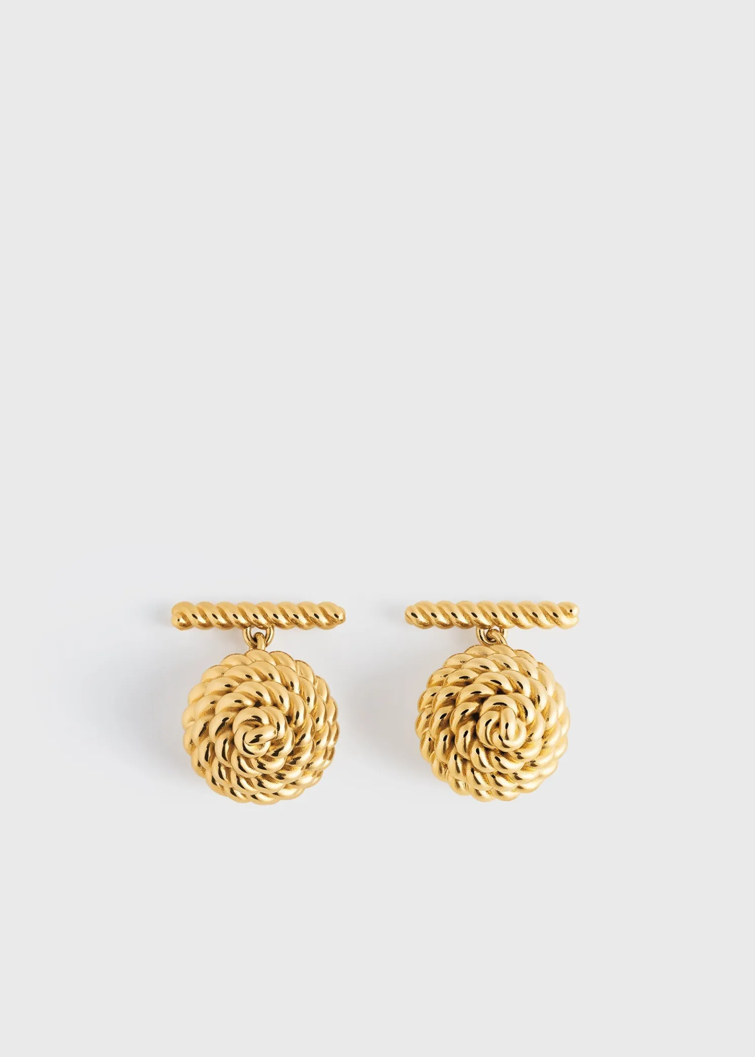 Rope cufflinks gold