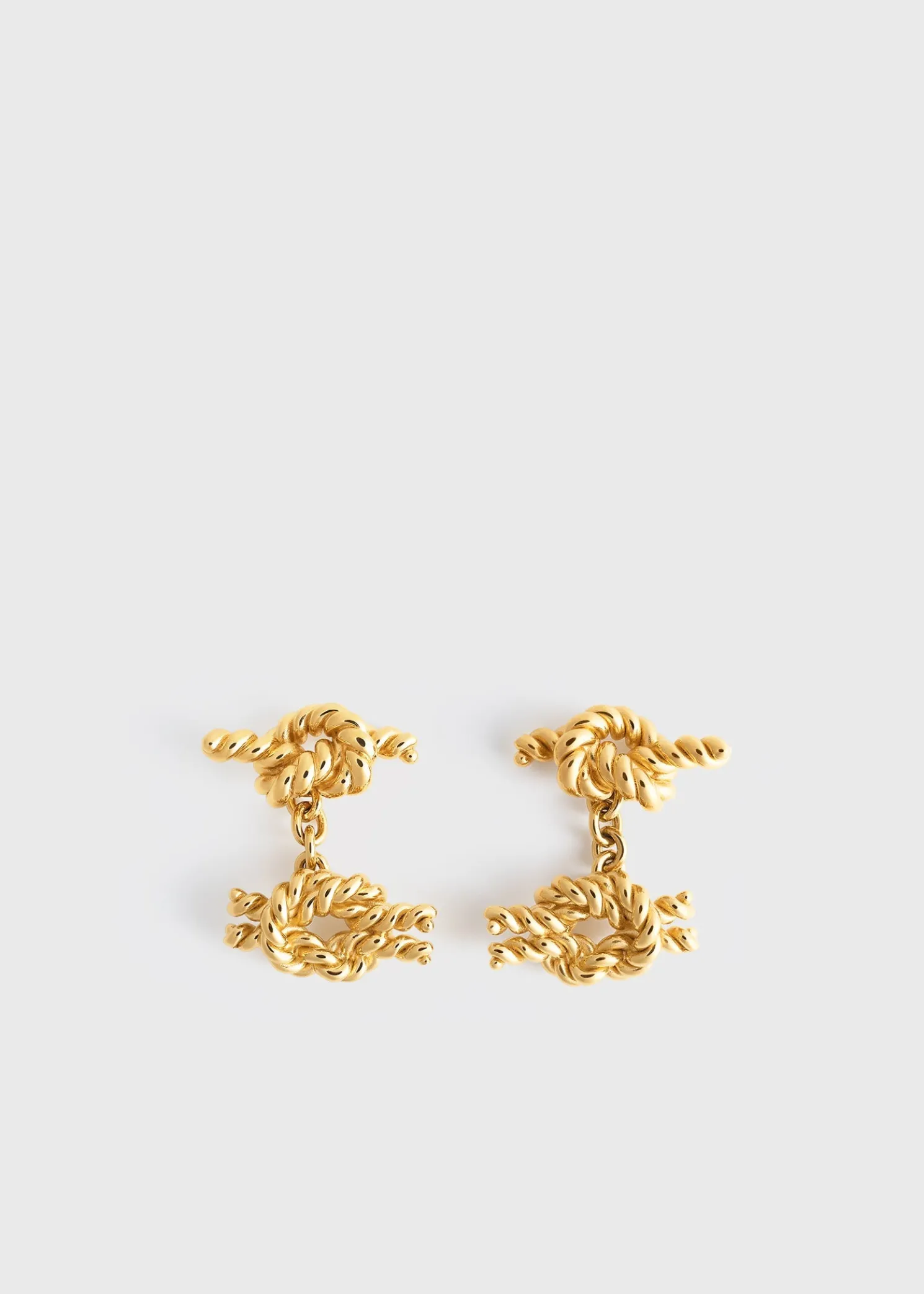 Rope knot cufflinks gold