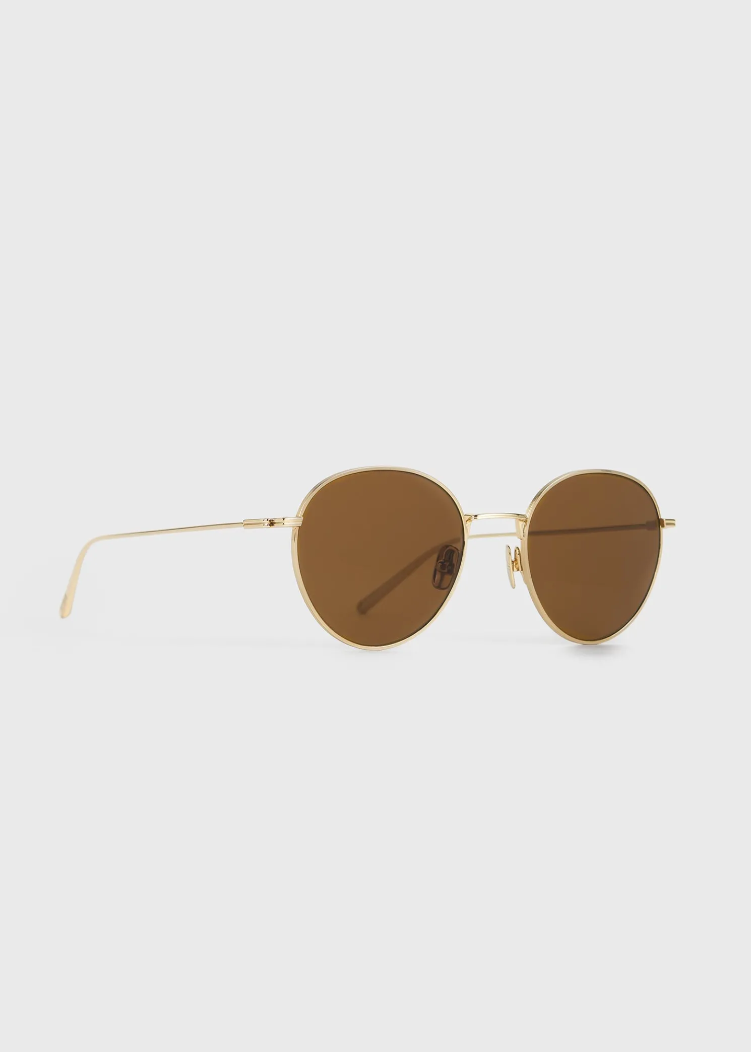 Round sunglasses gold