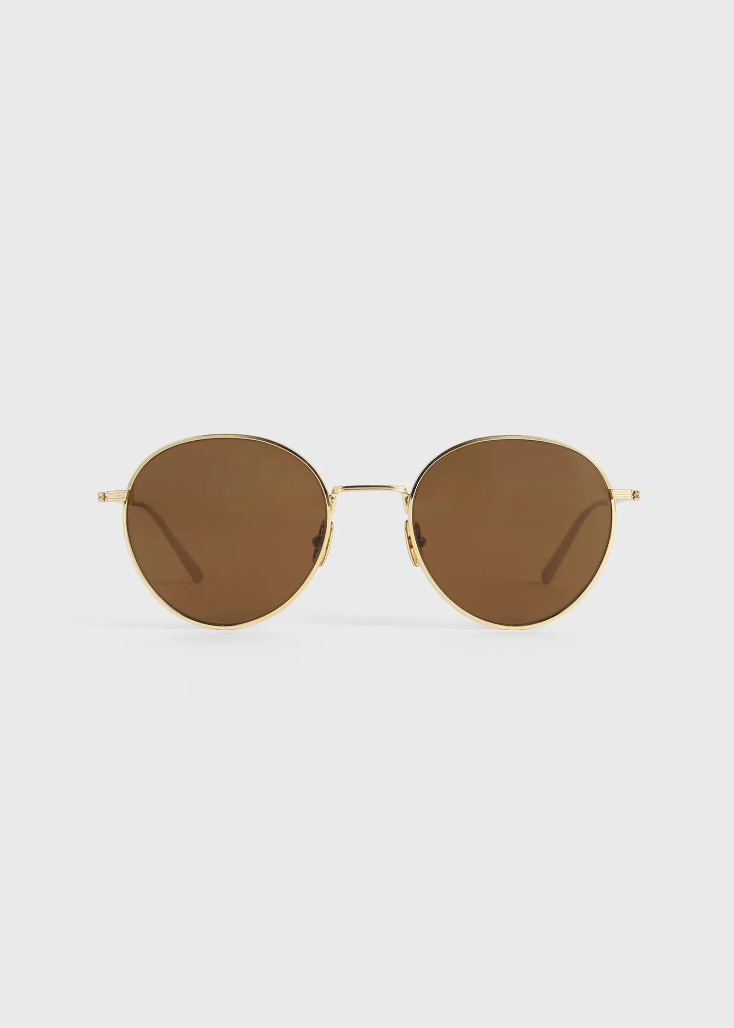 Round sunglasses gold