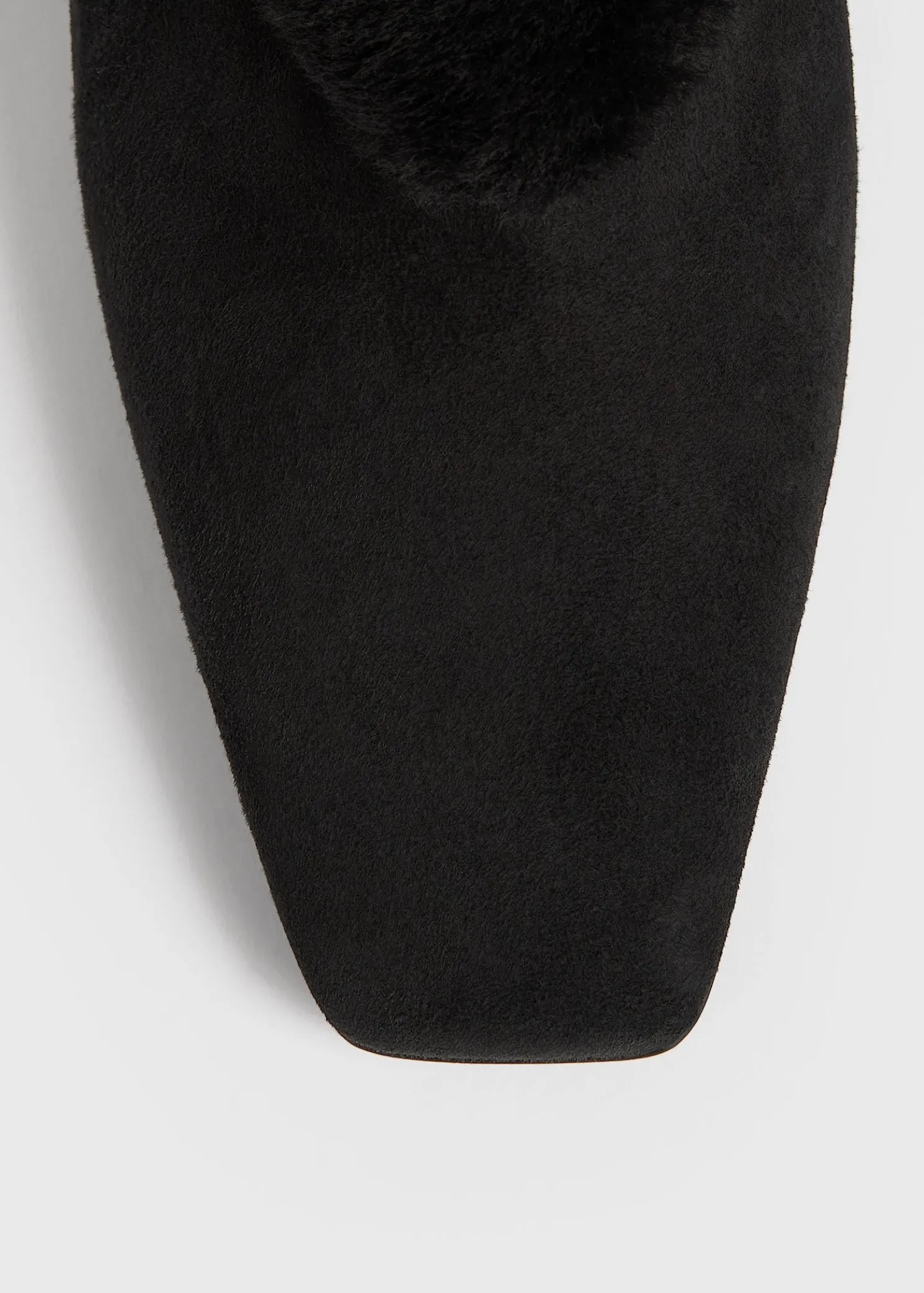 Shearling-edge slippers black