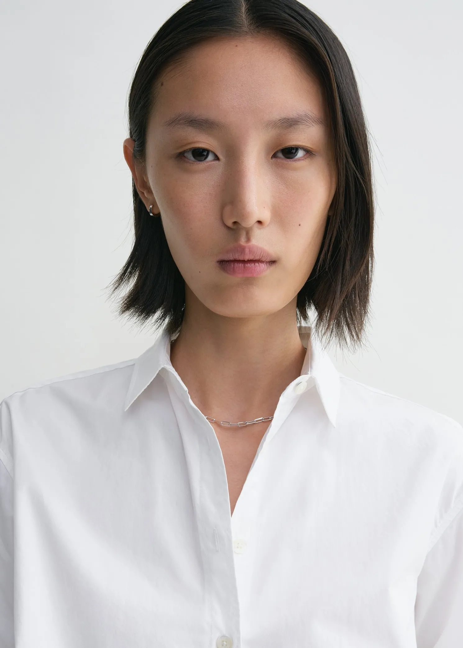 Signature cotton shirt white