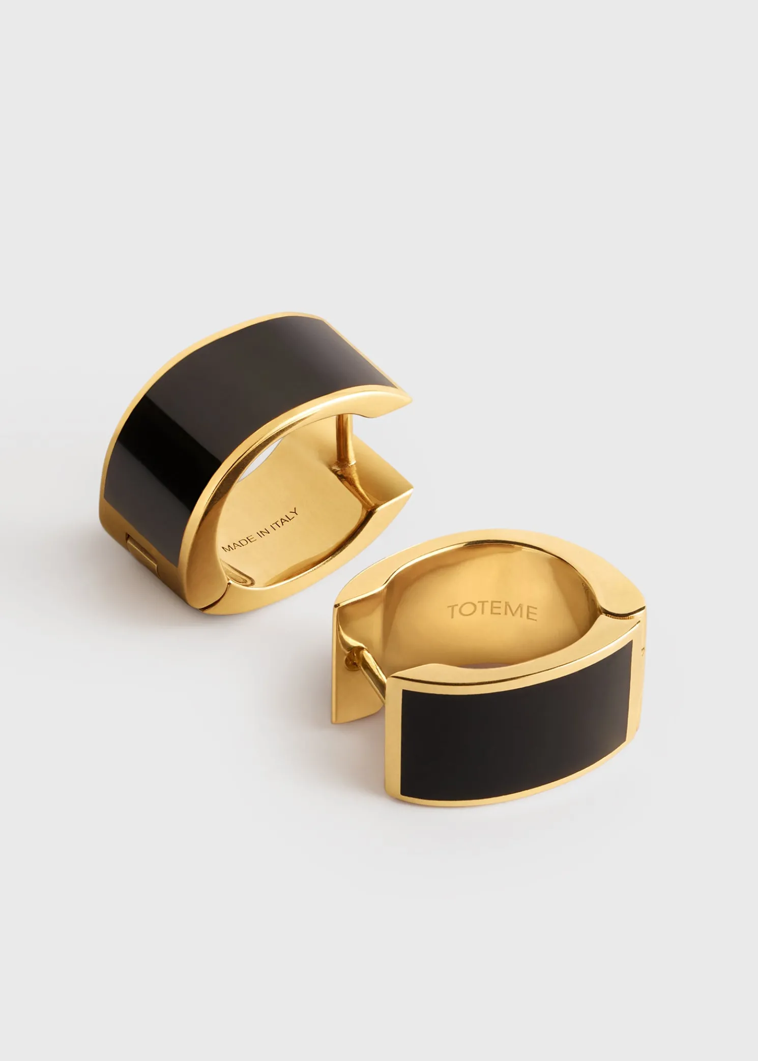 Signature hoops black/gold