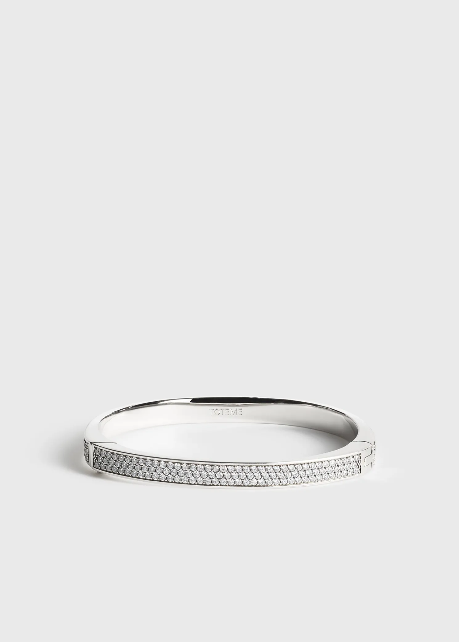 Signature pavé bracelet silver