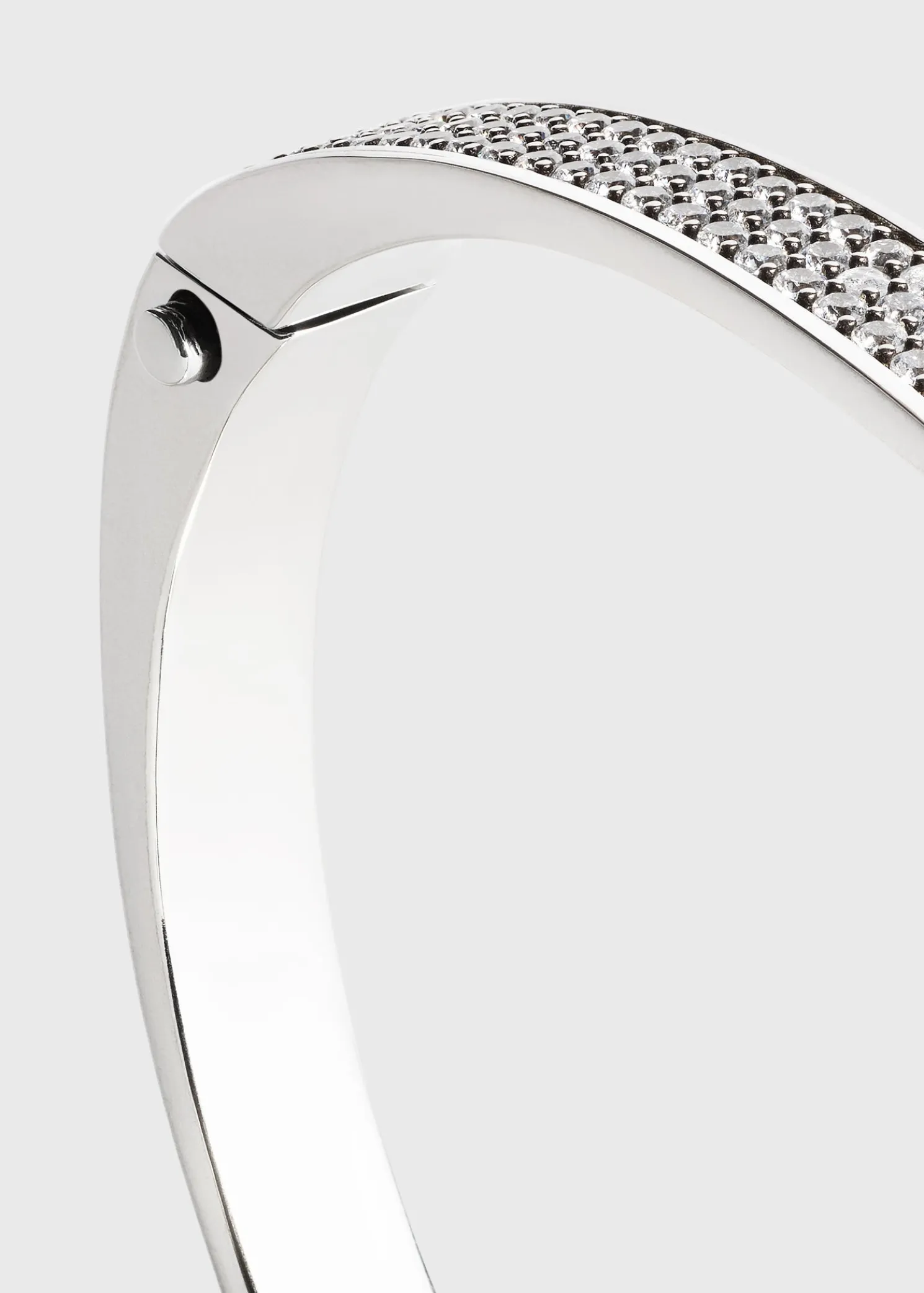 Signature pavé bracelet silver