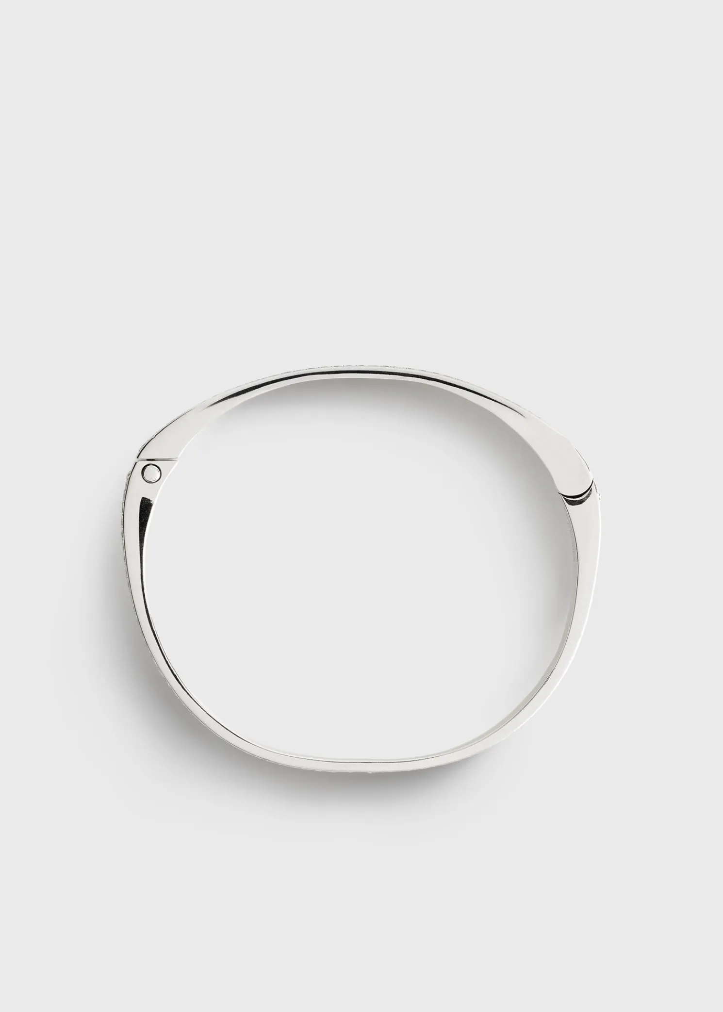 Signature pavé bracelet silver