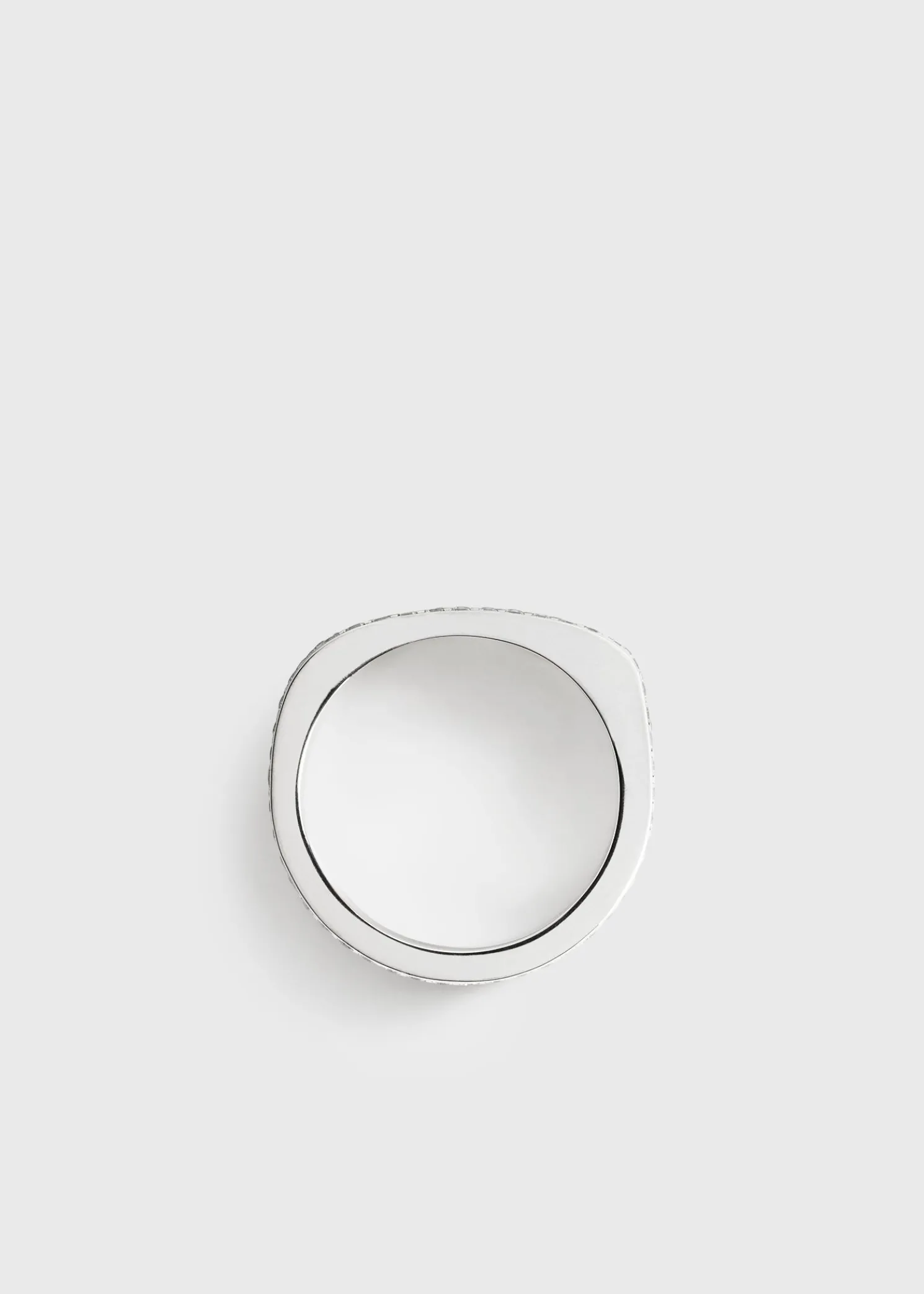 Signature pavé ring silver
