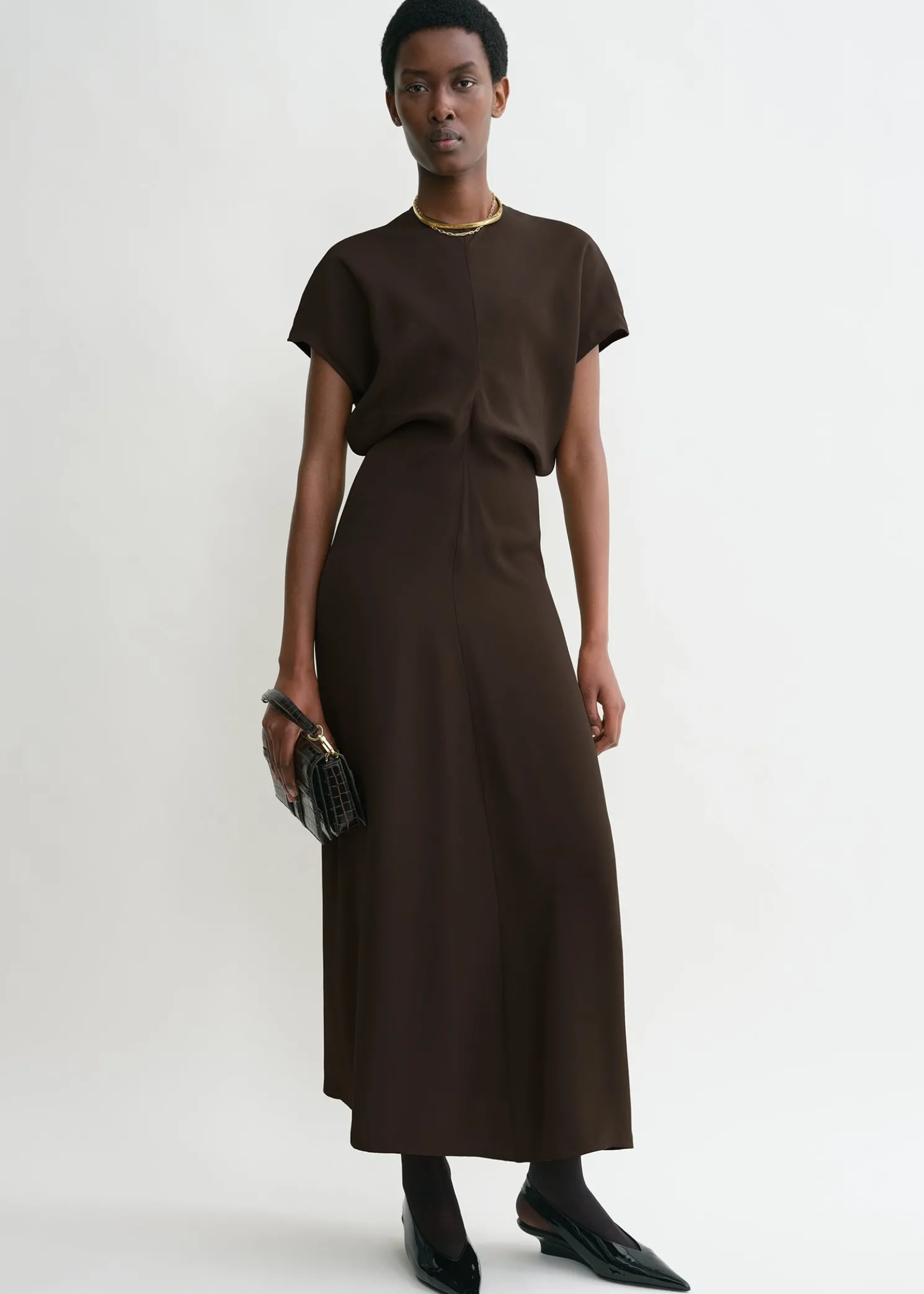 Slouch waist dress bark