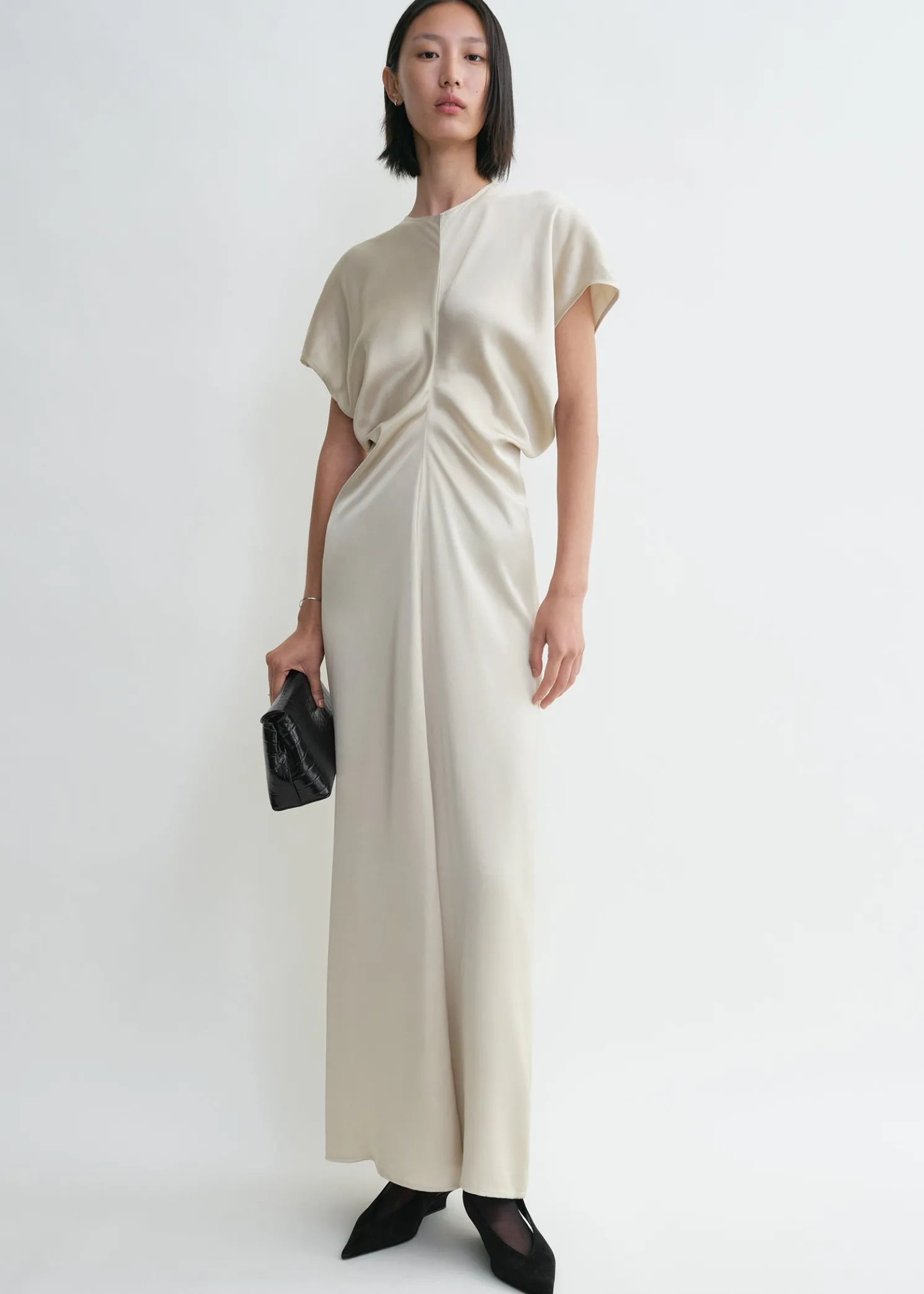 Slouch waist dress pearl