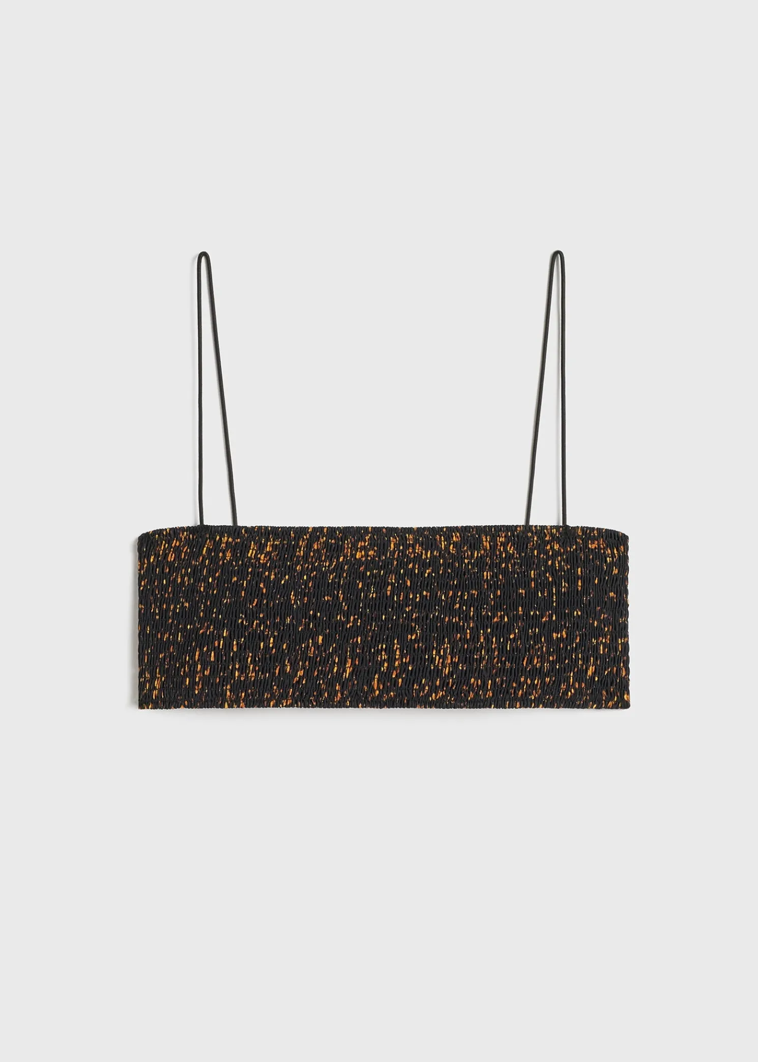 Smocked bikini top tortoise