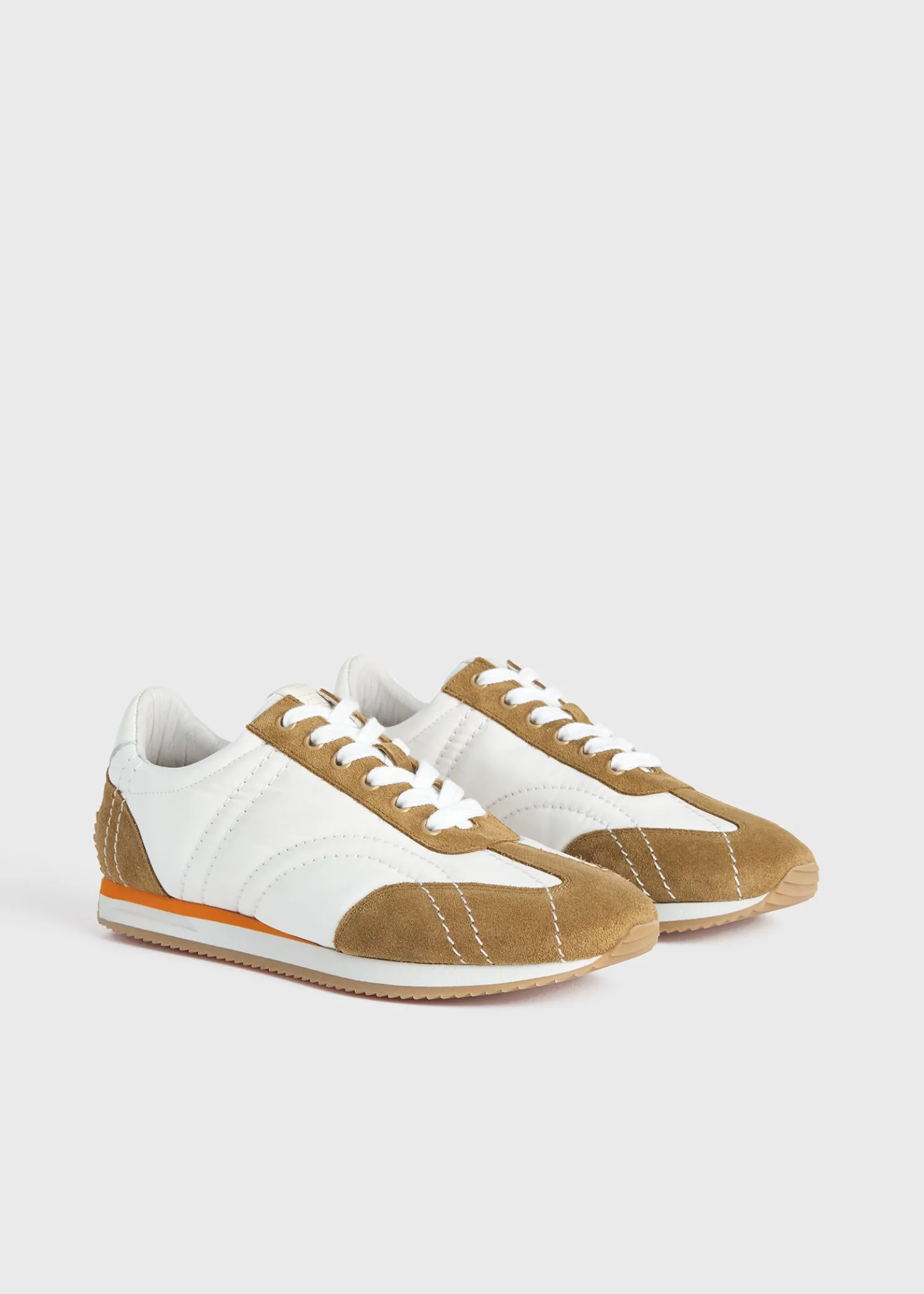 Sport sneakers white/tan