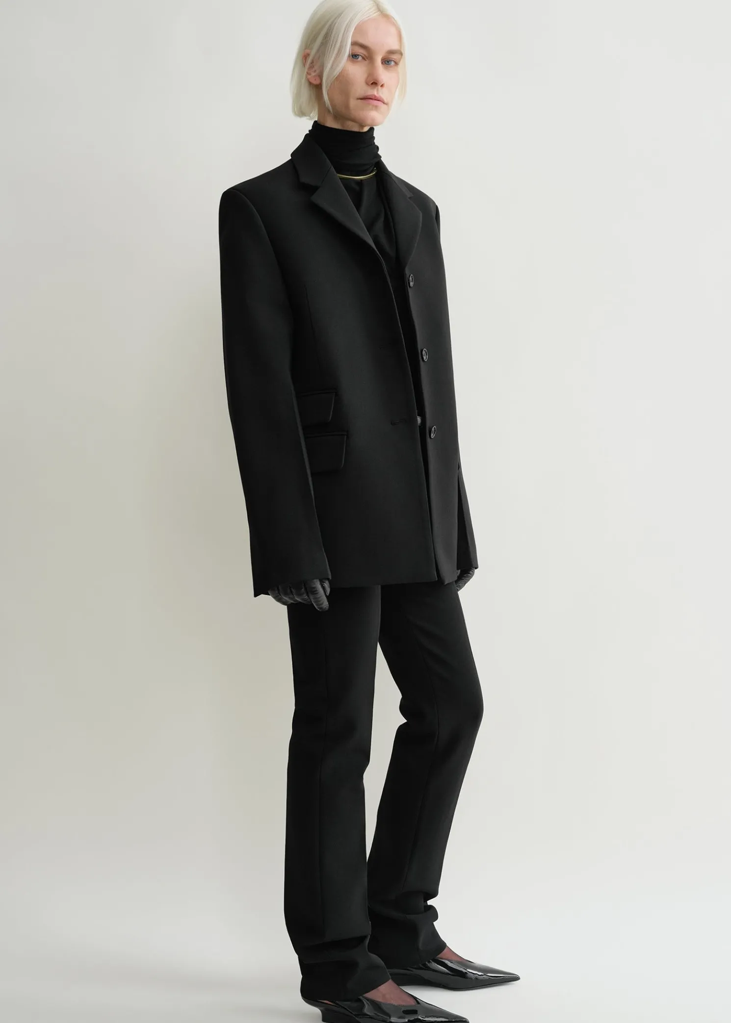 Straight blazer black