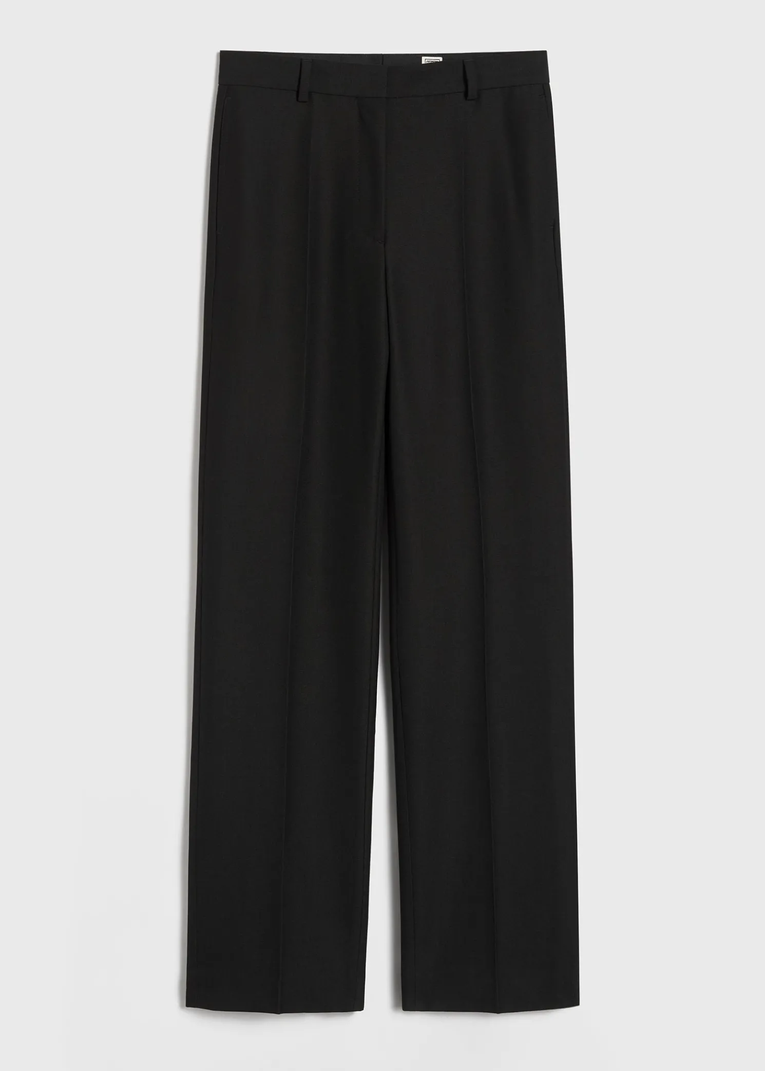 Straight tailored trousers black