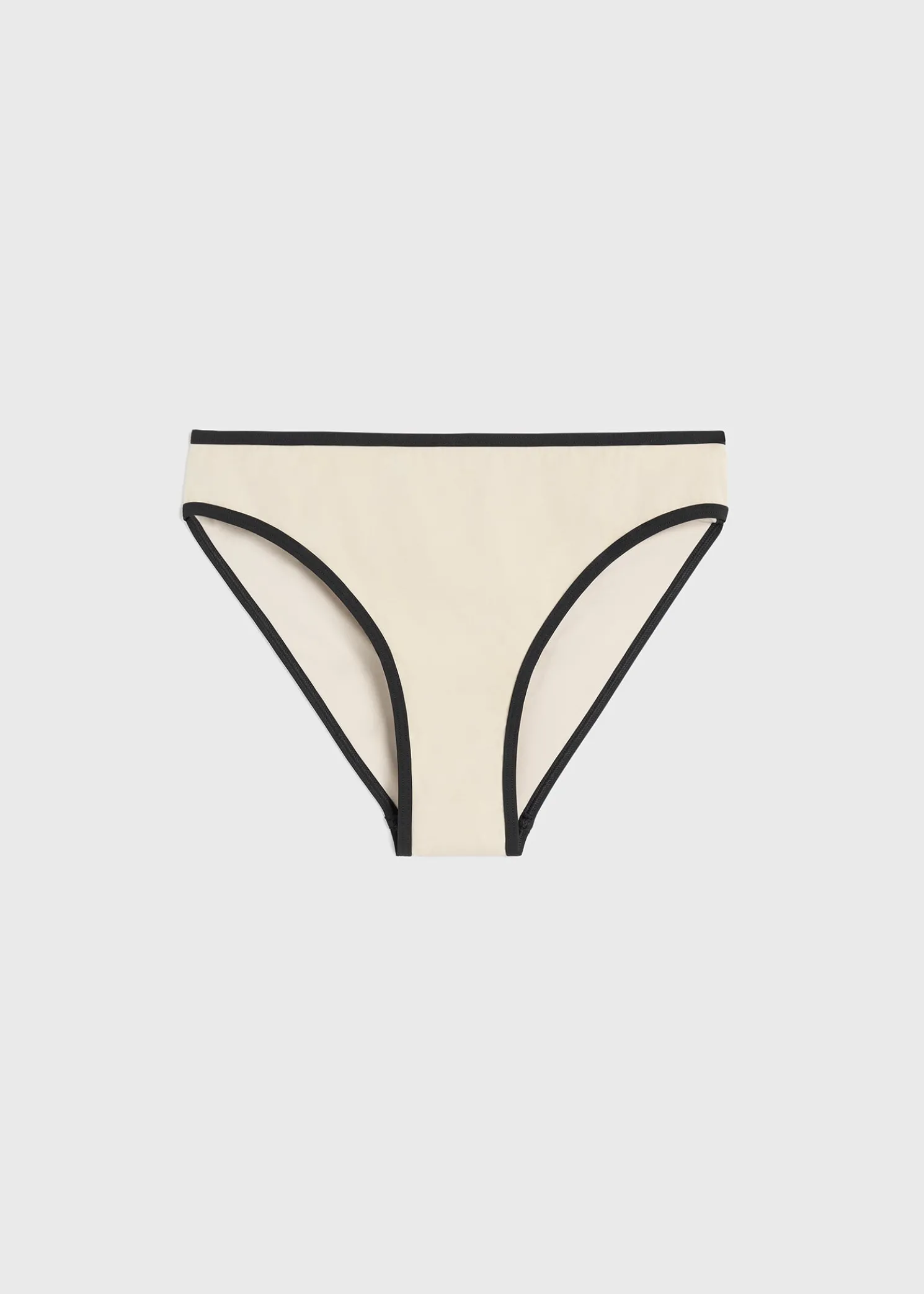 Stripe edge bikini bottoms light hay