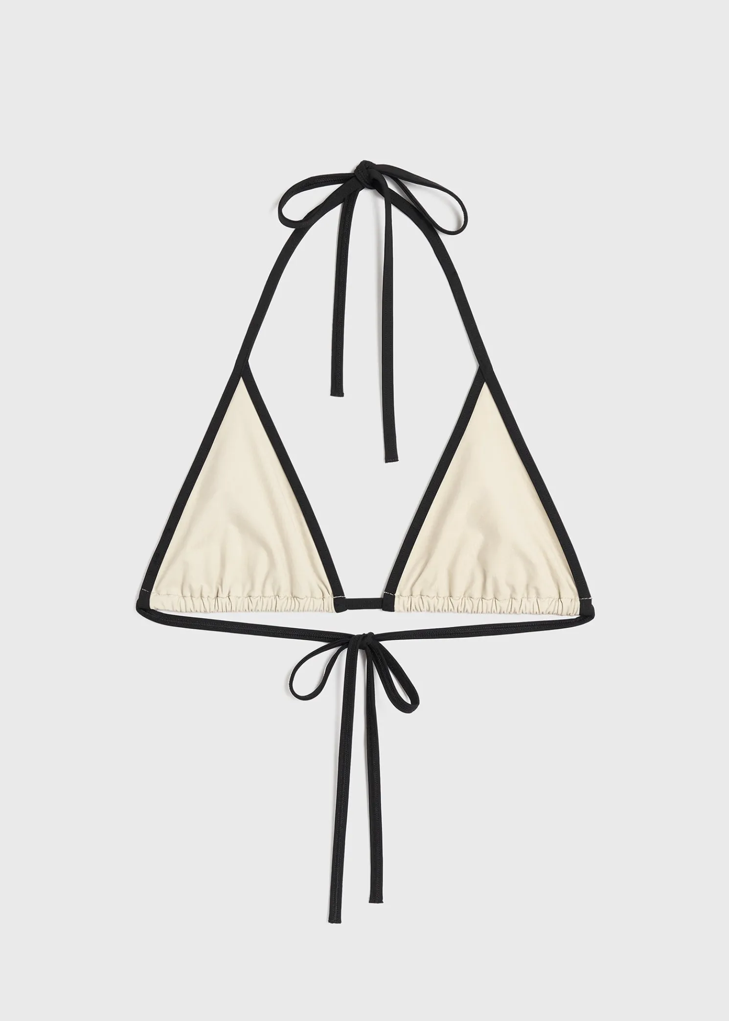 Stripe tie bikini top light hay