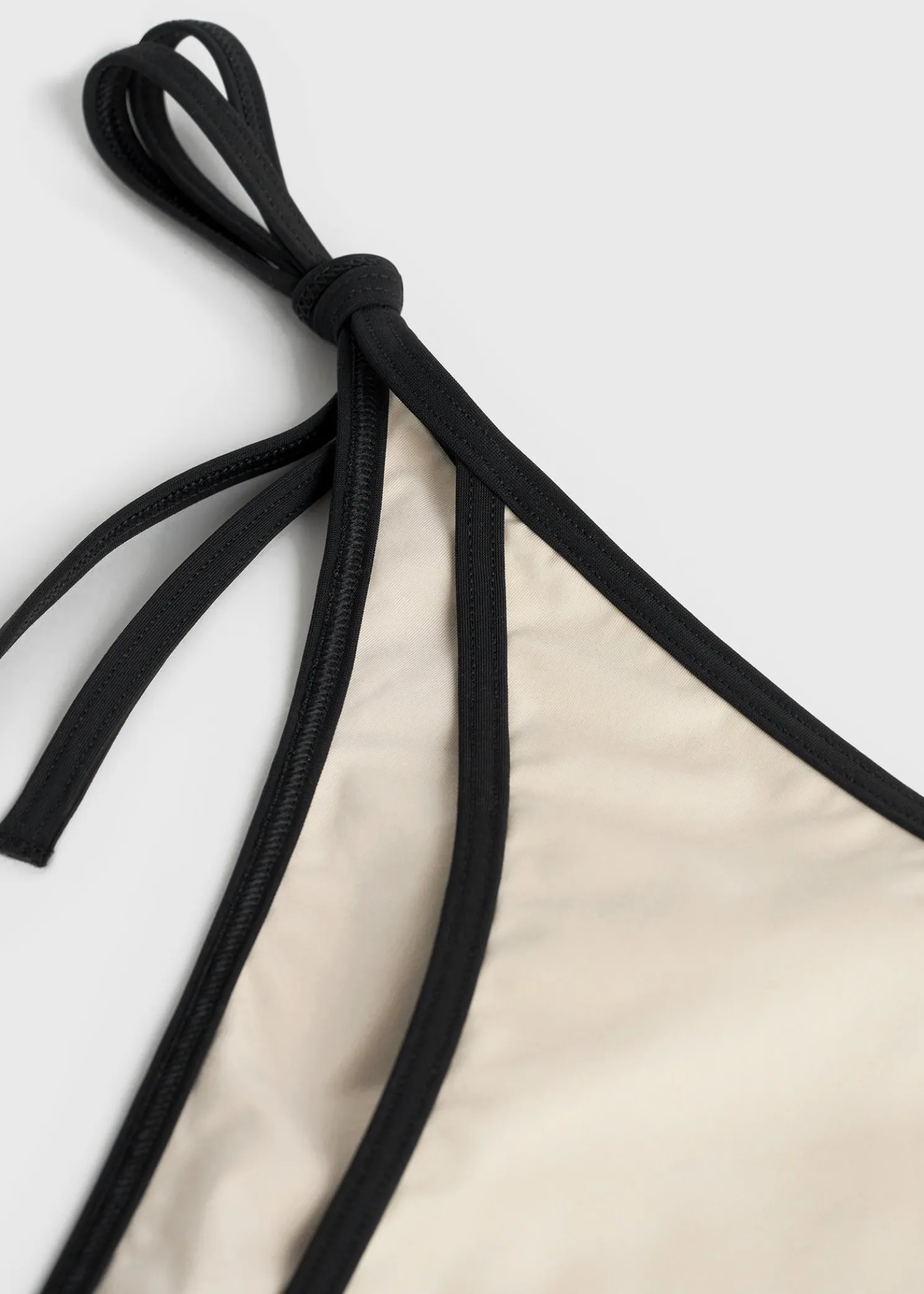 Stripe tie bikini bottoms light hay