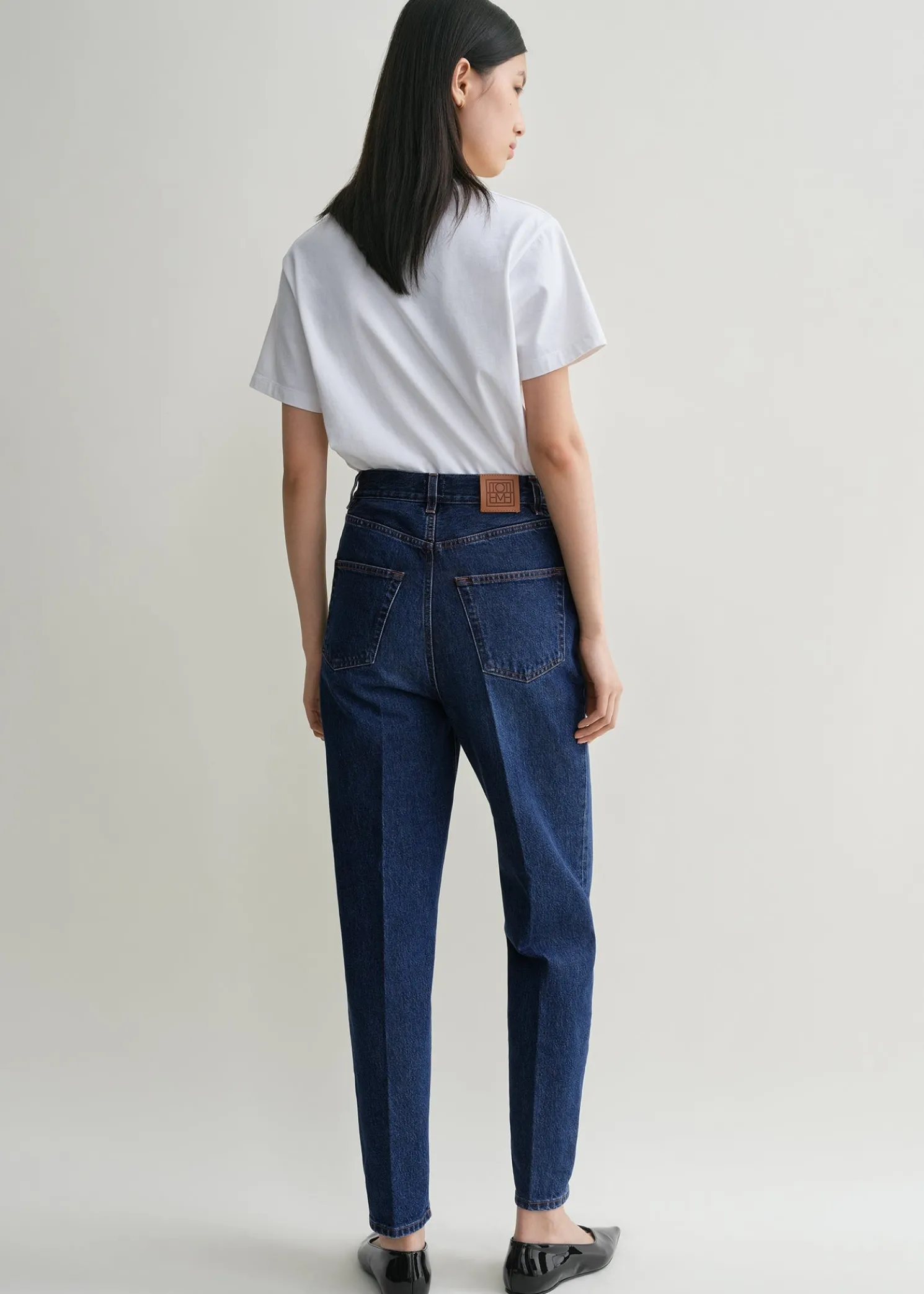 Tapered leg denim dark blue