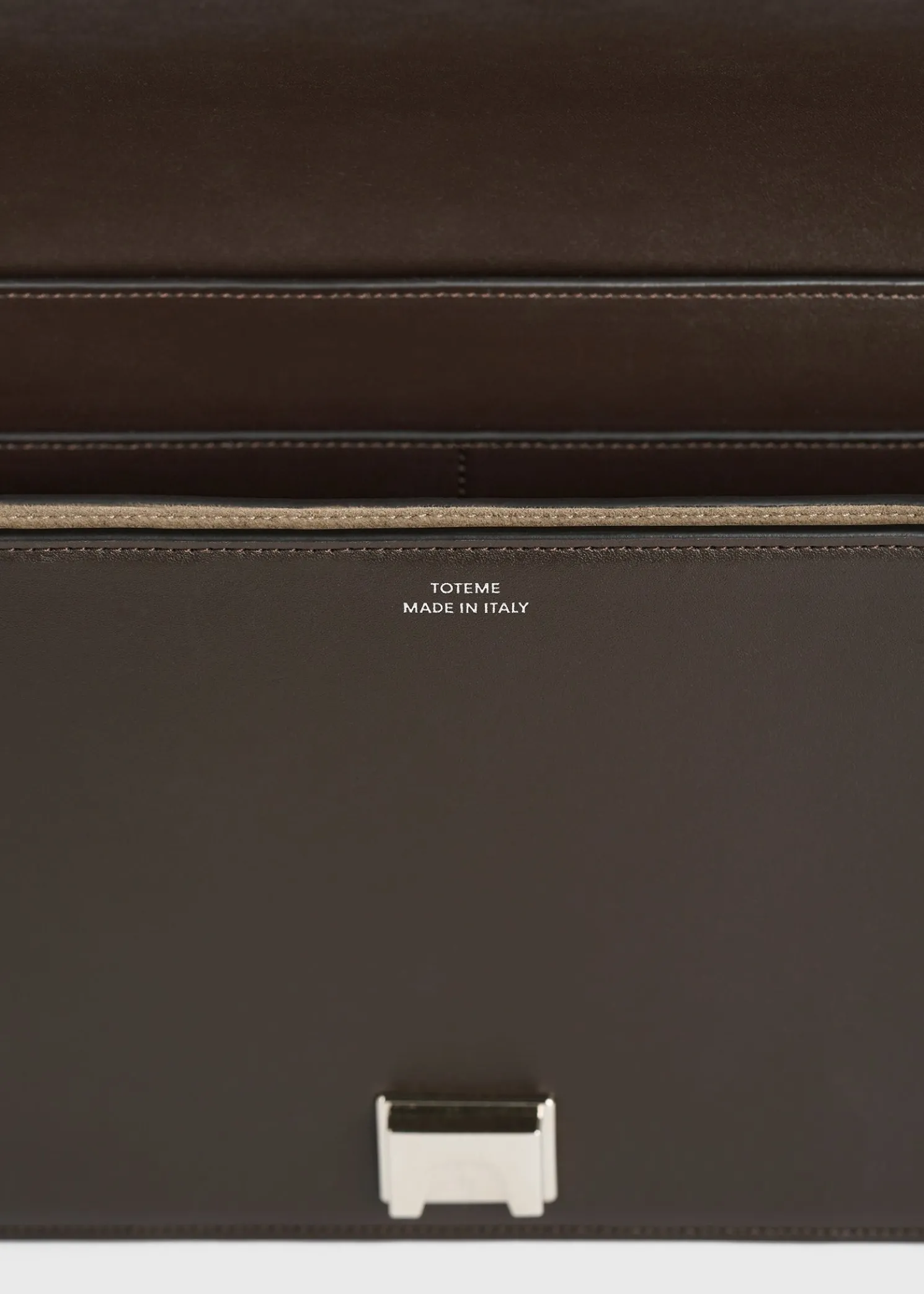 T-Flap leather bag coffee