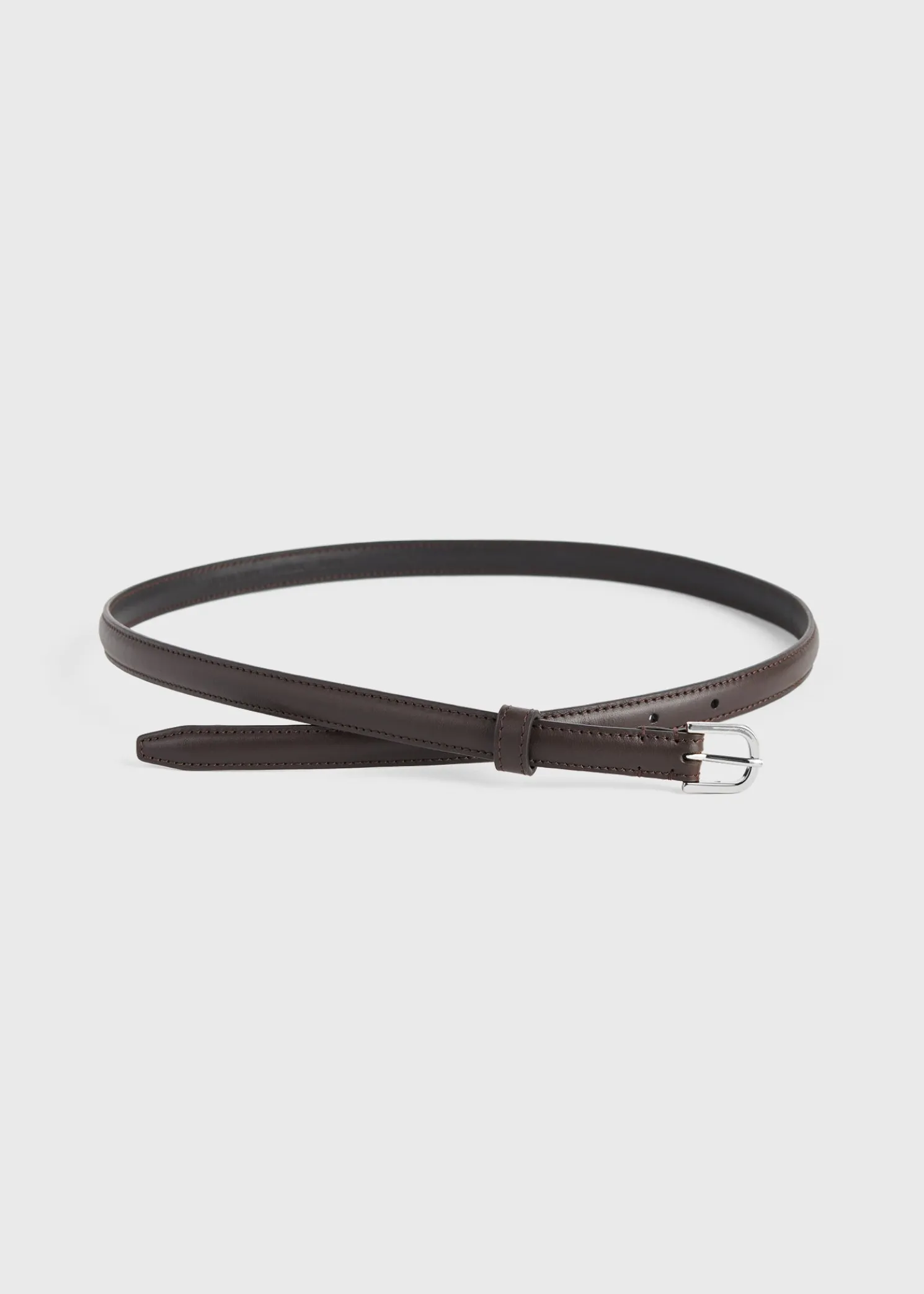 Thin leather belt bark
