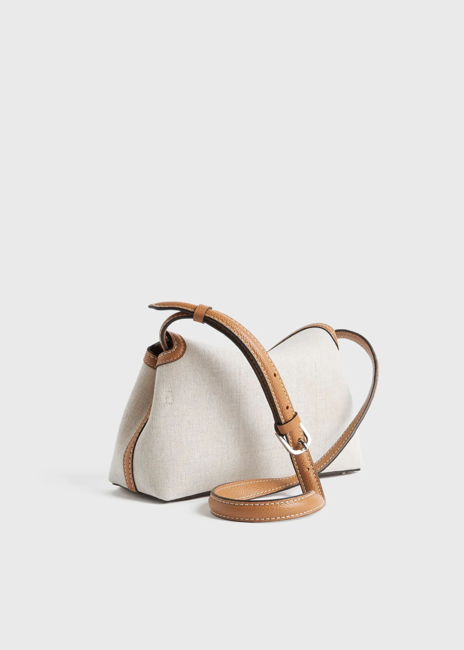 T-Lock canvas clutch ecru/tan