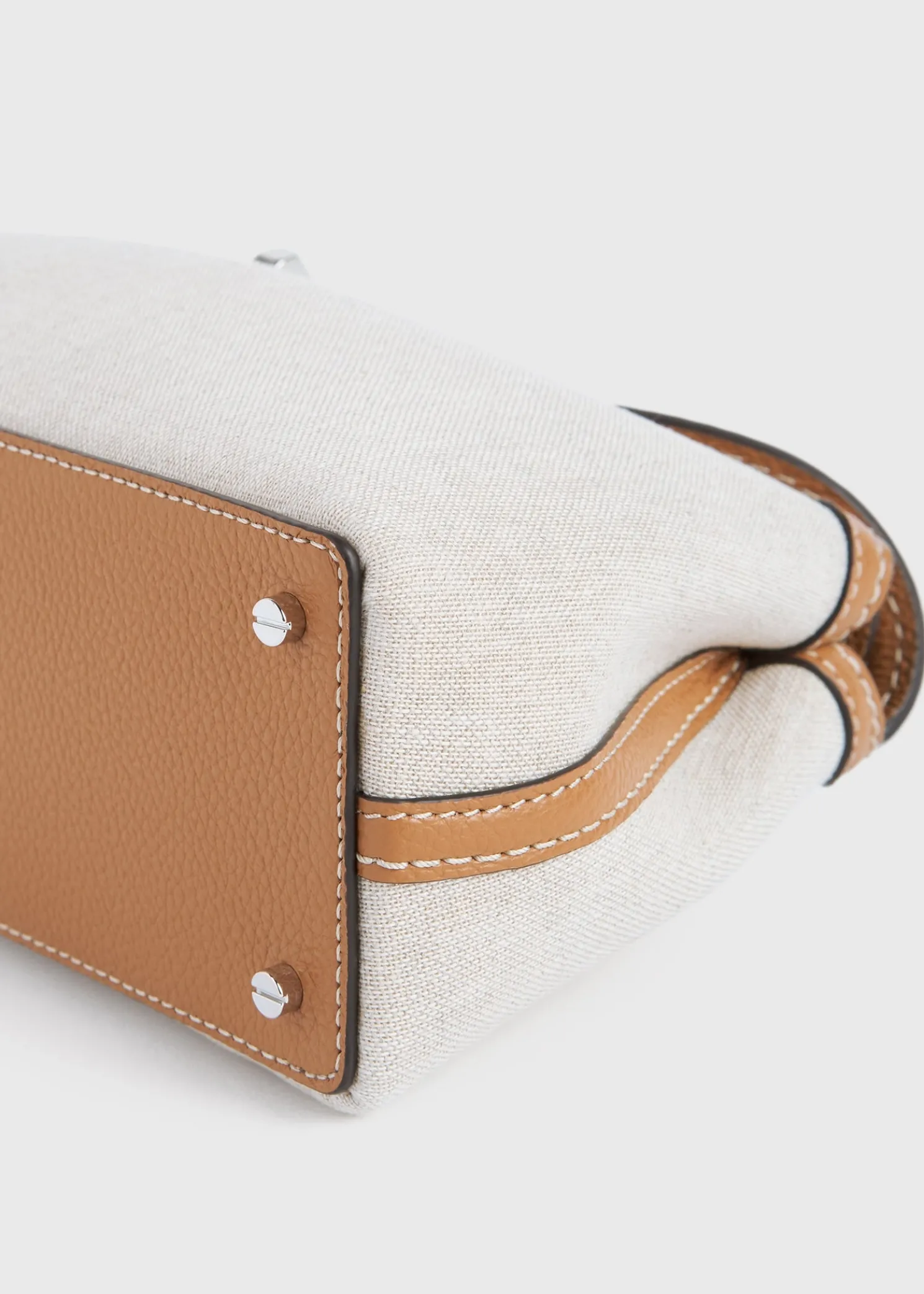 T-Lock canvas clutch ecru/tan