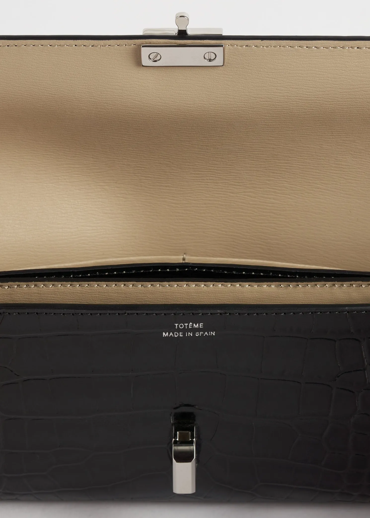 T-Lock croco-embossed wallet black