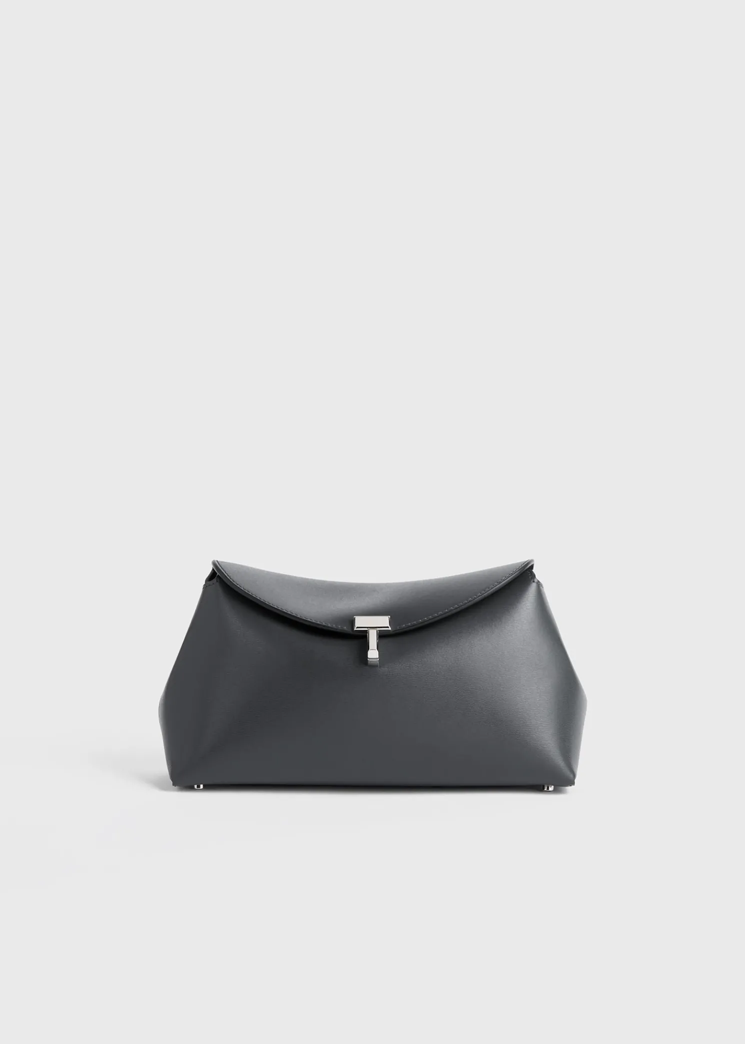 T-Lock leather clutch shark grey