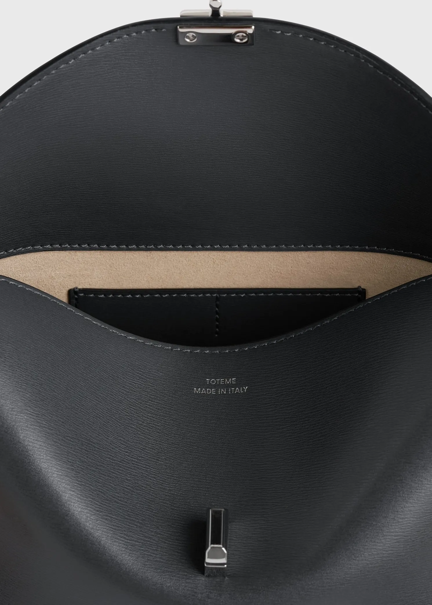 T-Lock leather clutch shark grey