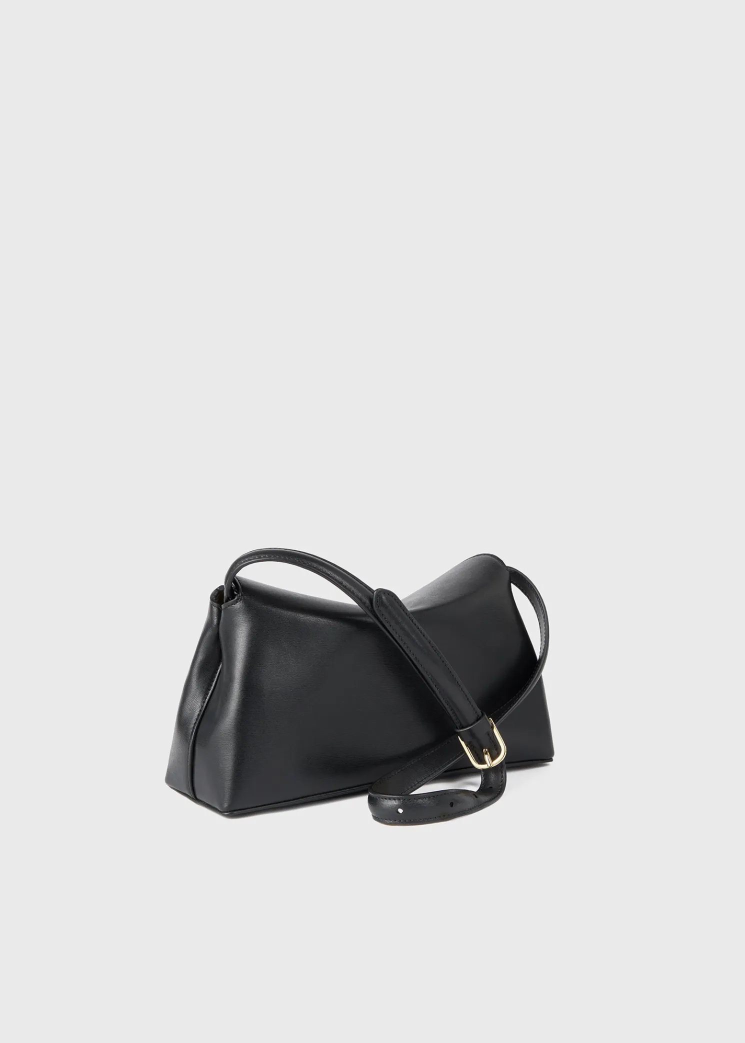 T-Lock leather clutch black