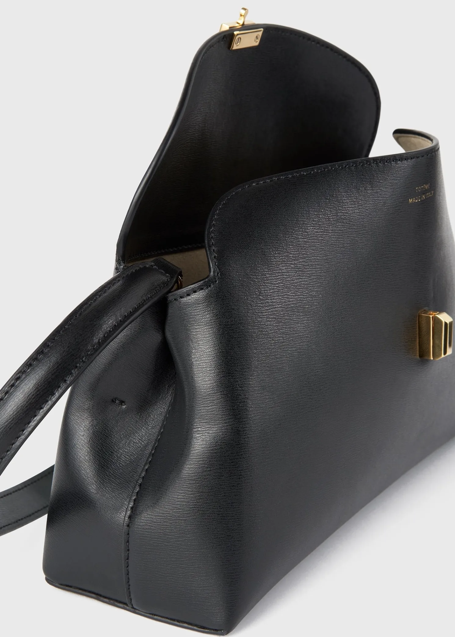 T-Lock leather clutch black